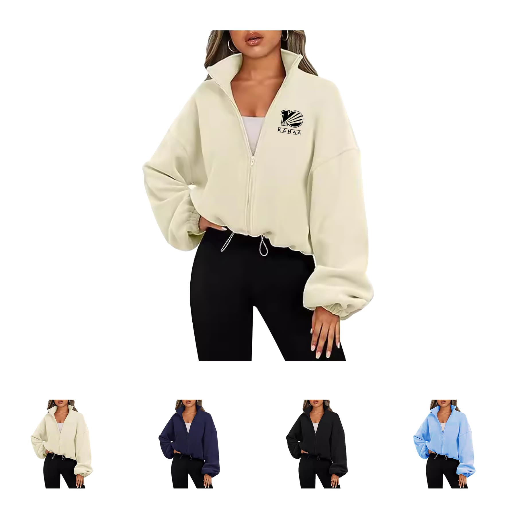 Zip Up Hoodies Oversized Long Sleeve Sweatshirts