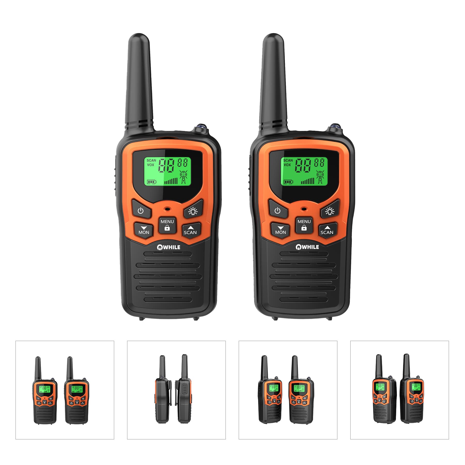 Custom Durable Rechargeable Walkie Talkies With Flashlight
