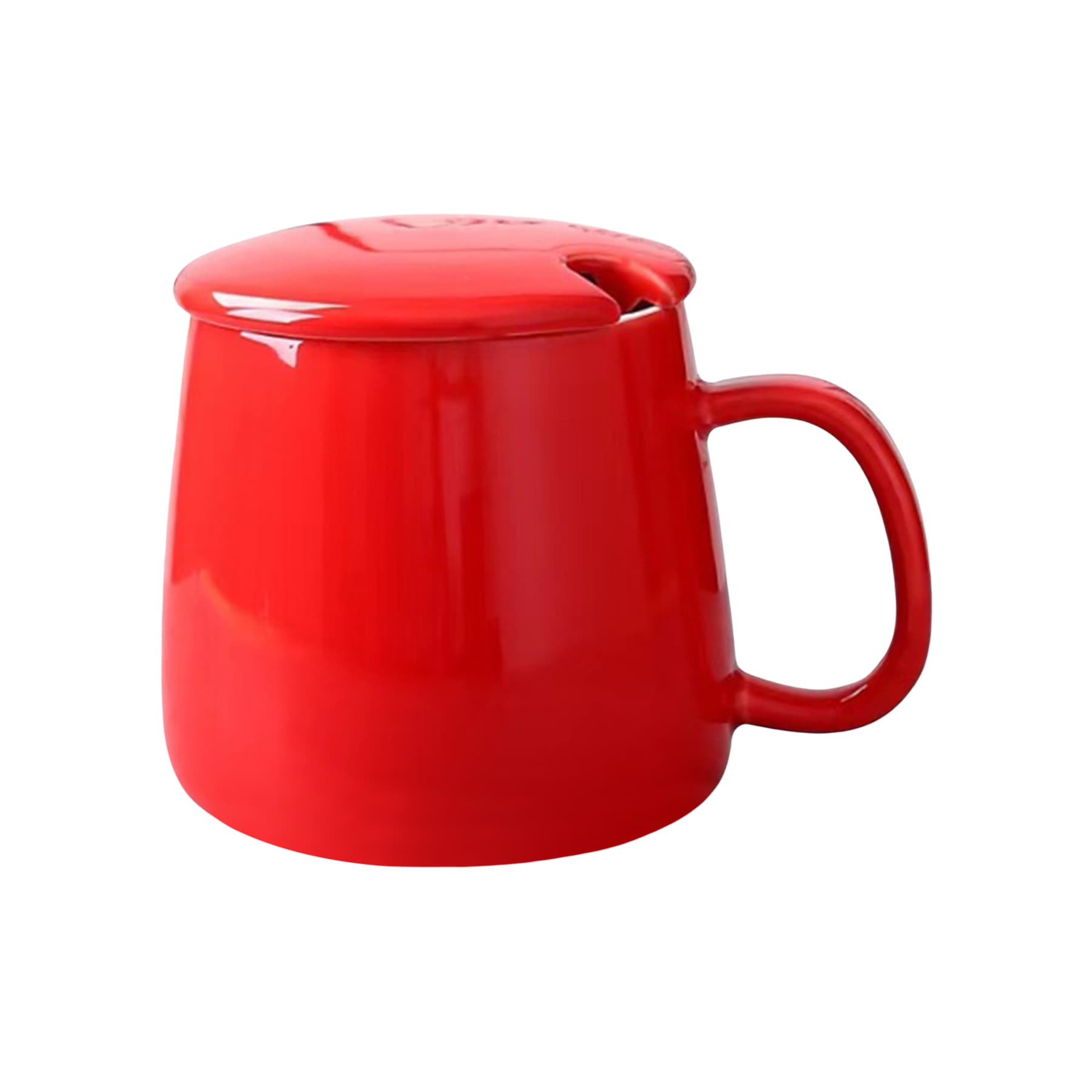 12oz ceramic mug with lid