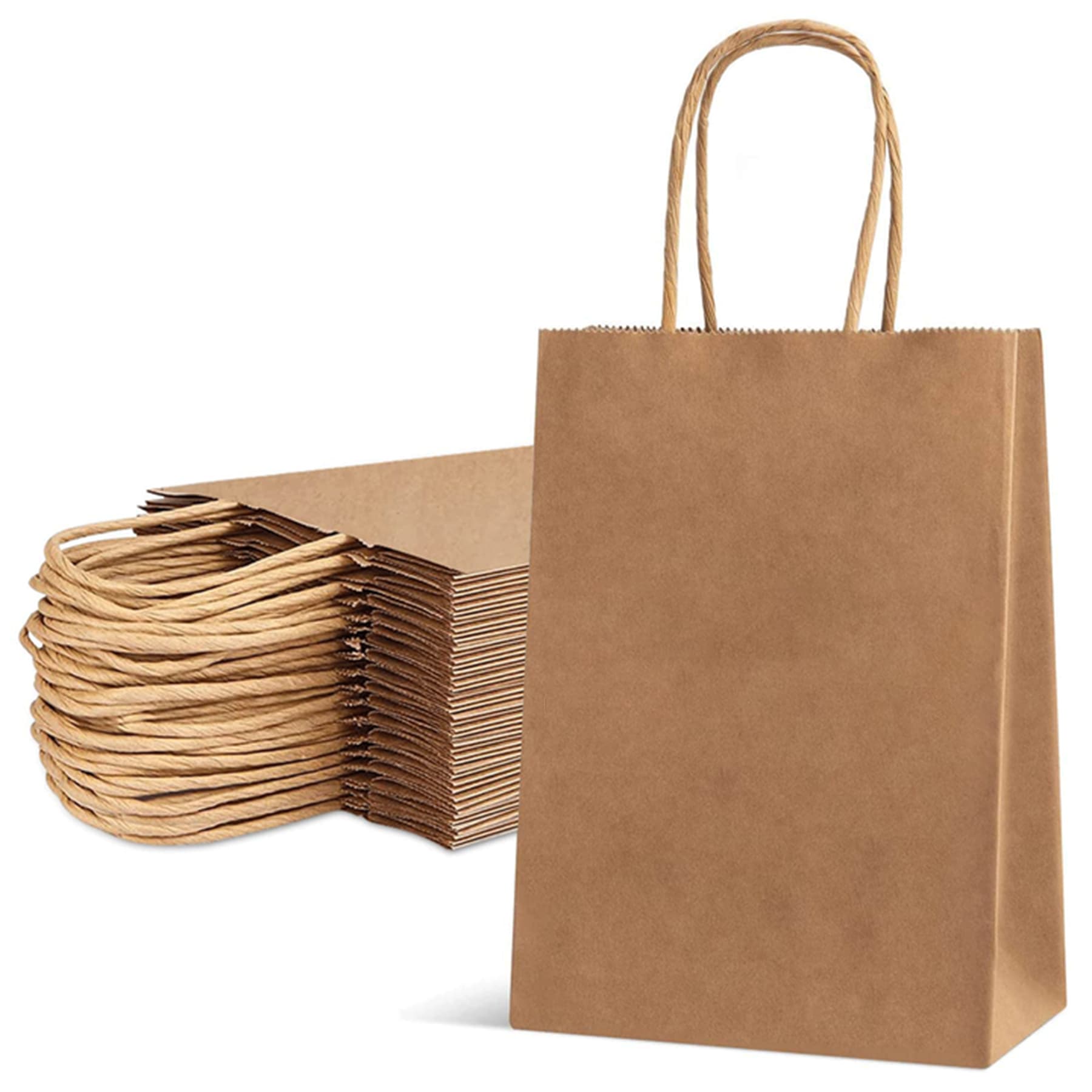 Full Color Imprited Natural Kraft Paper Shopper Bag