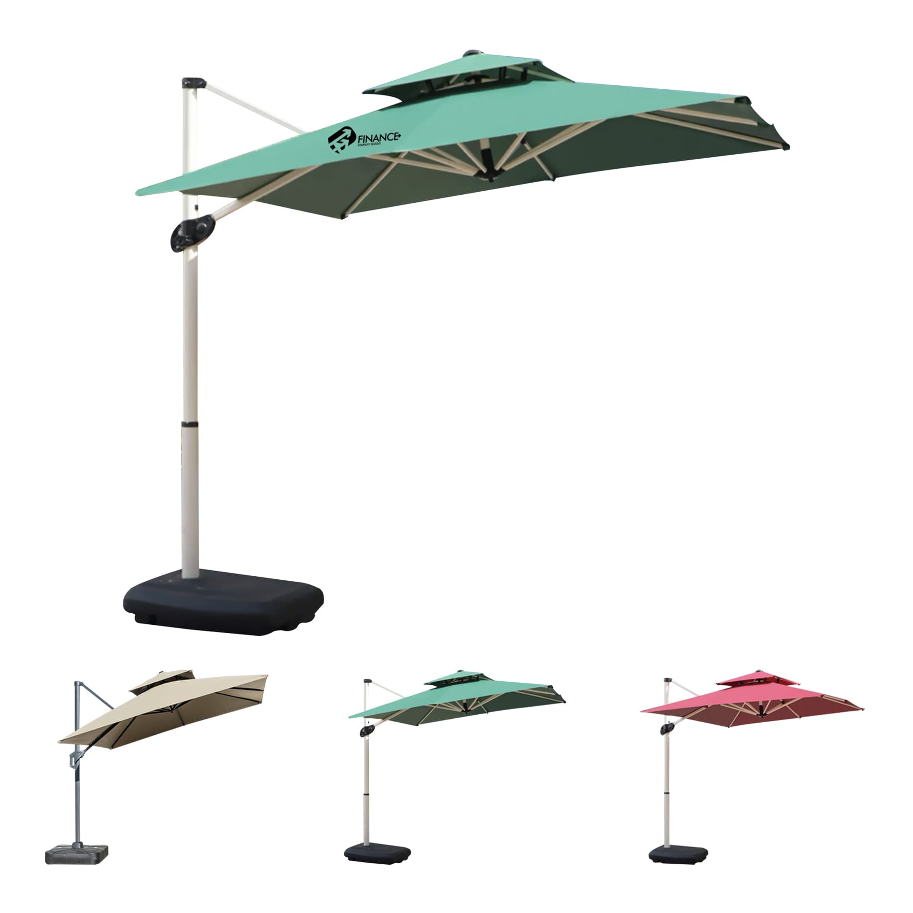 Double Top Garden Umbrella