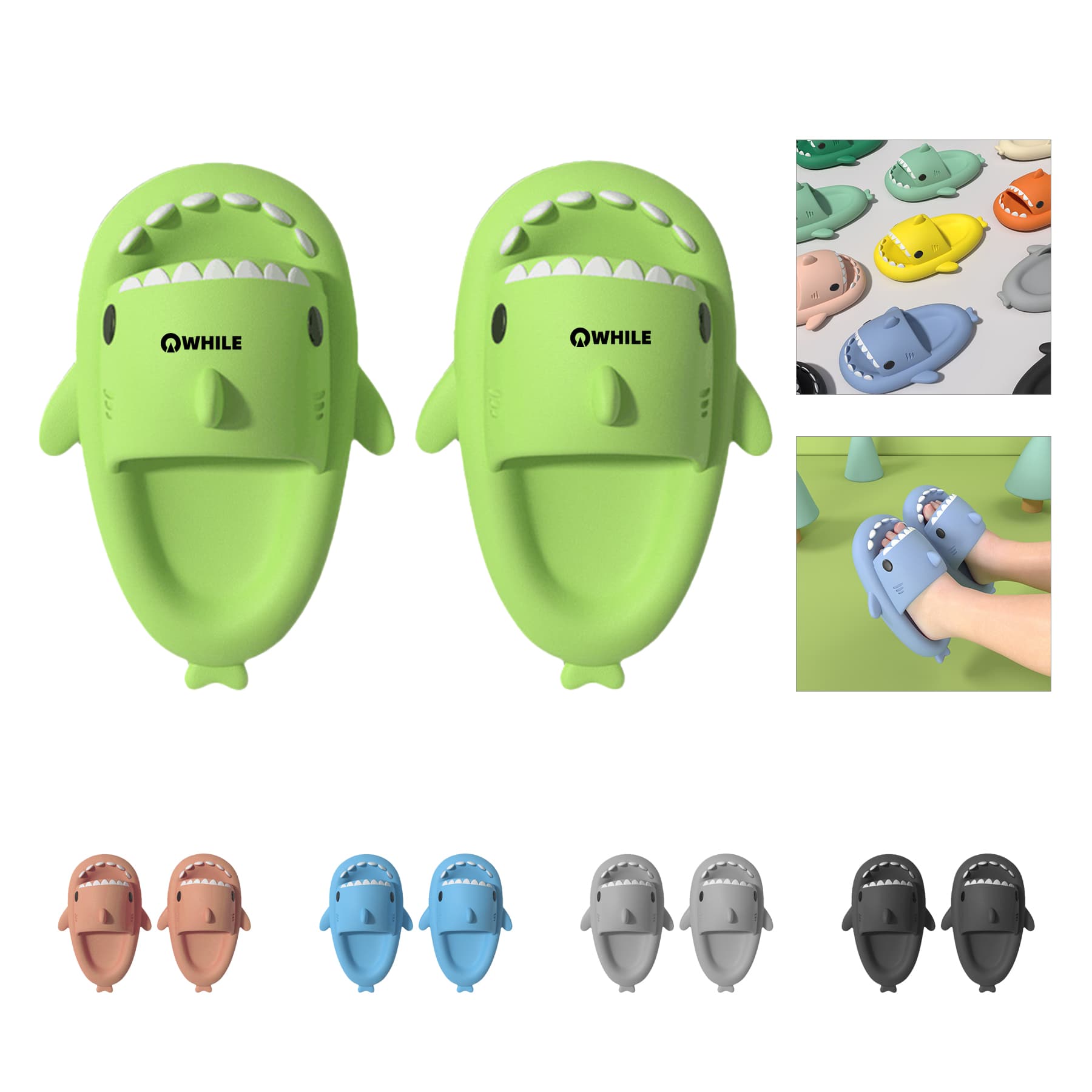 Cute Children 2.0 Cartoon Shark Quick Drying Non-Slip Slippers