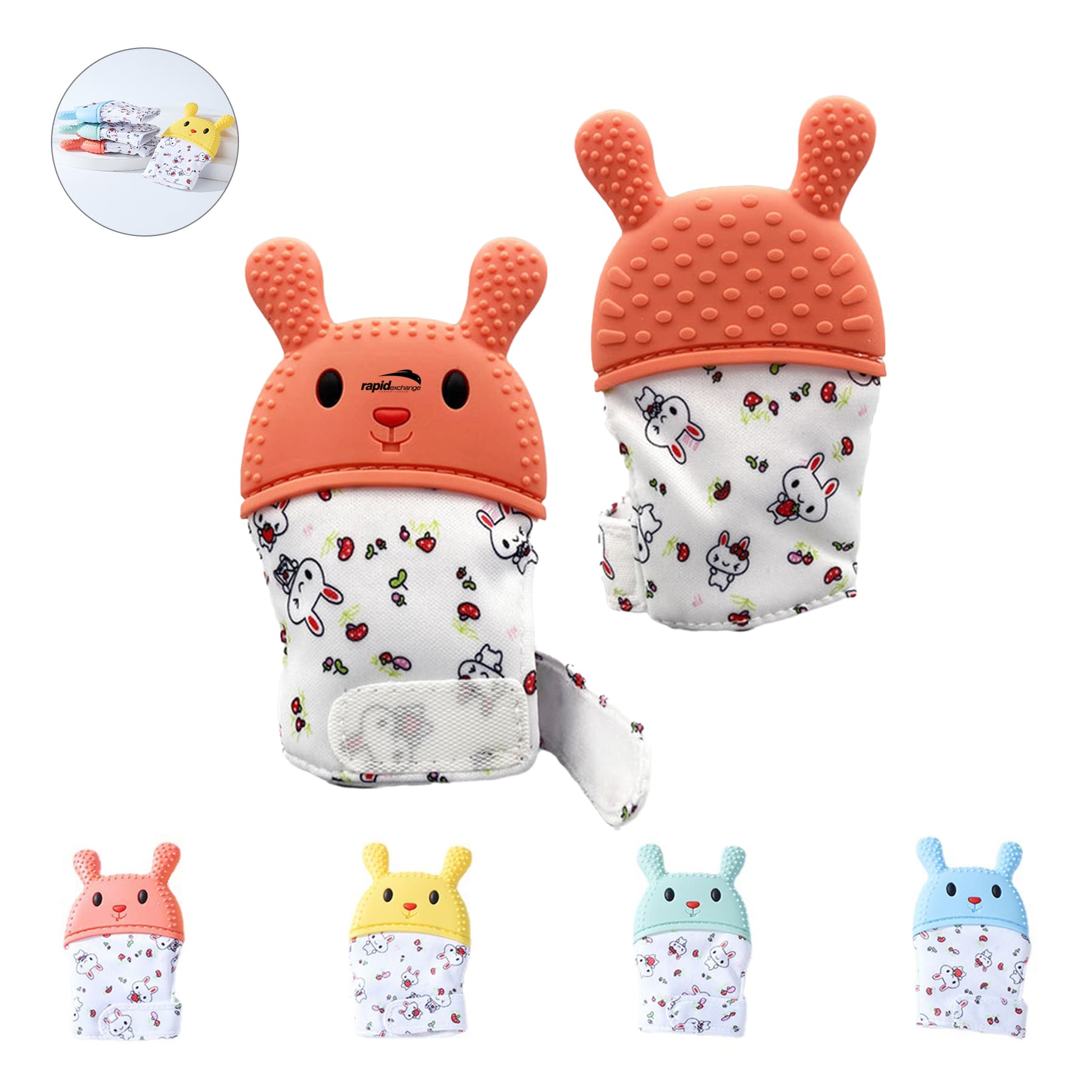 Baby Silicone Teether Gloves