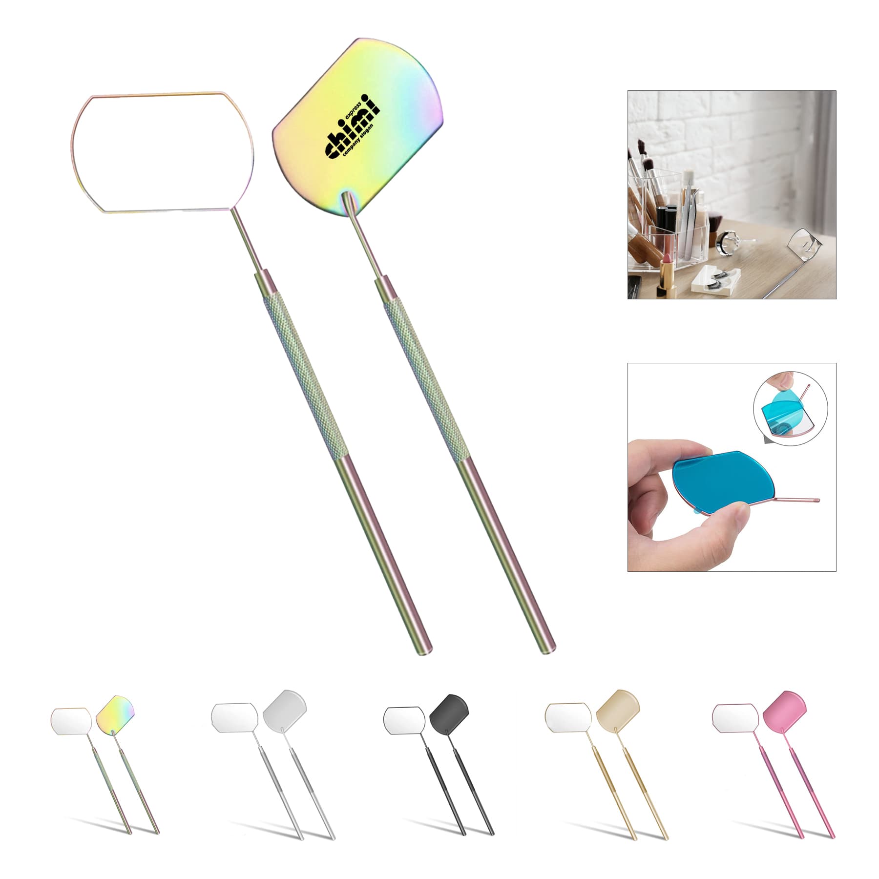 Detachable Stainless Steel Eyelash Mirror