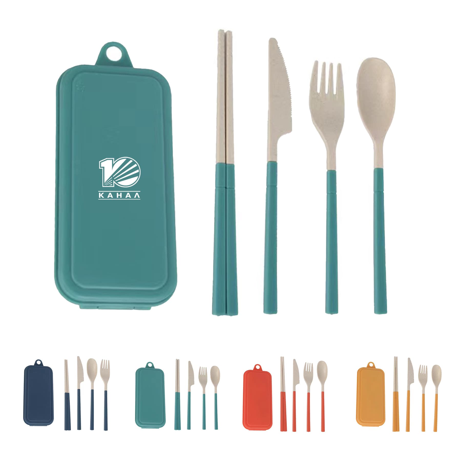 3Pcs Wheat Straw Cutlery Knife Fork Spoon Set