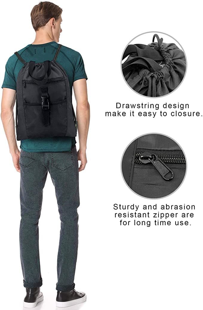 Drawstring Backpack Sports Gym Bag