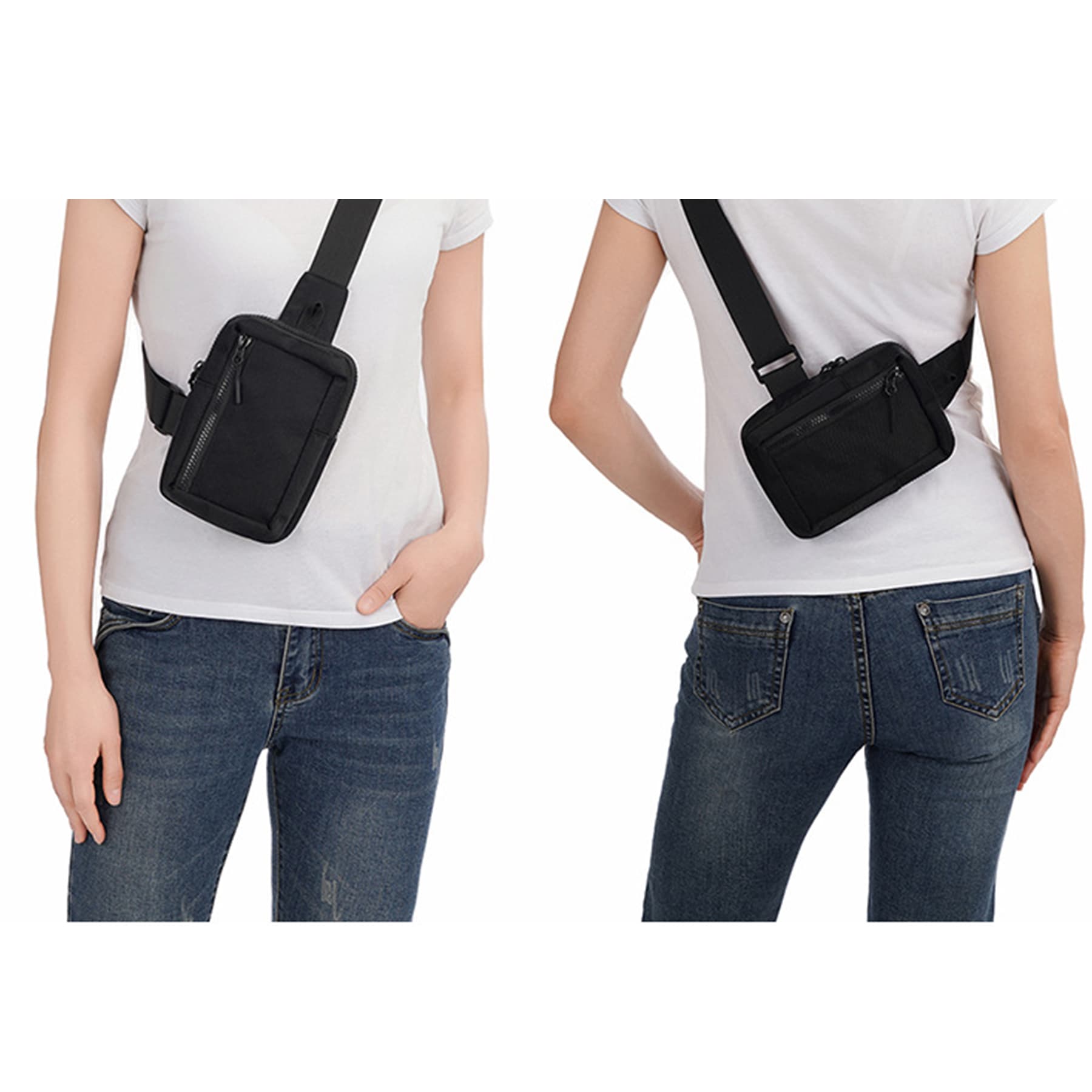 Double-layer large capacity crossbody bag