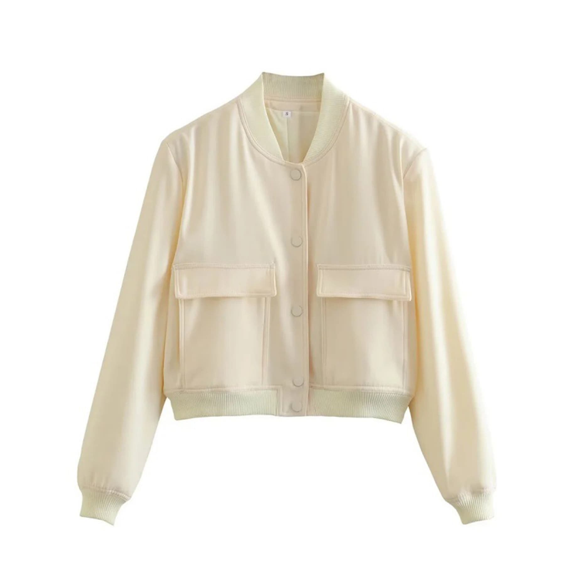 Casual Short Jacket with Large Pockets for Women