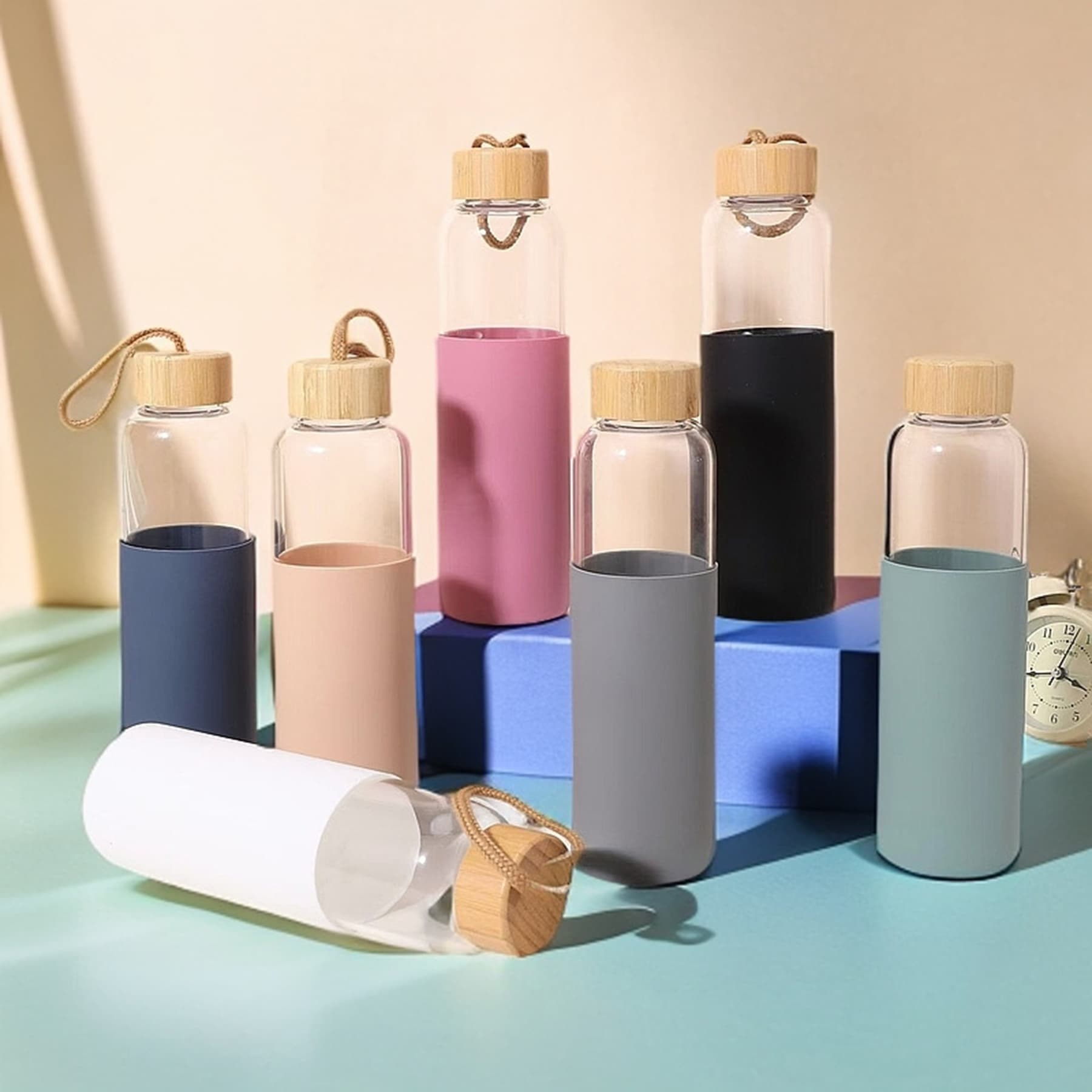 18.5oz Glass Water Bottle