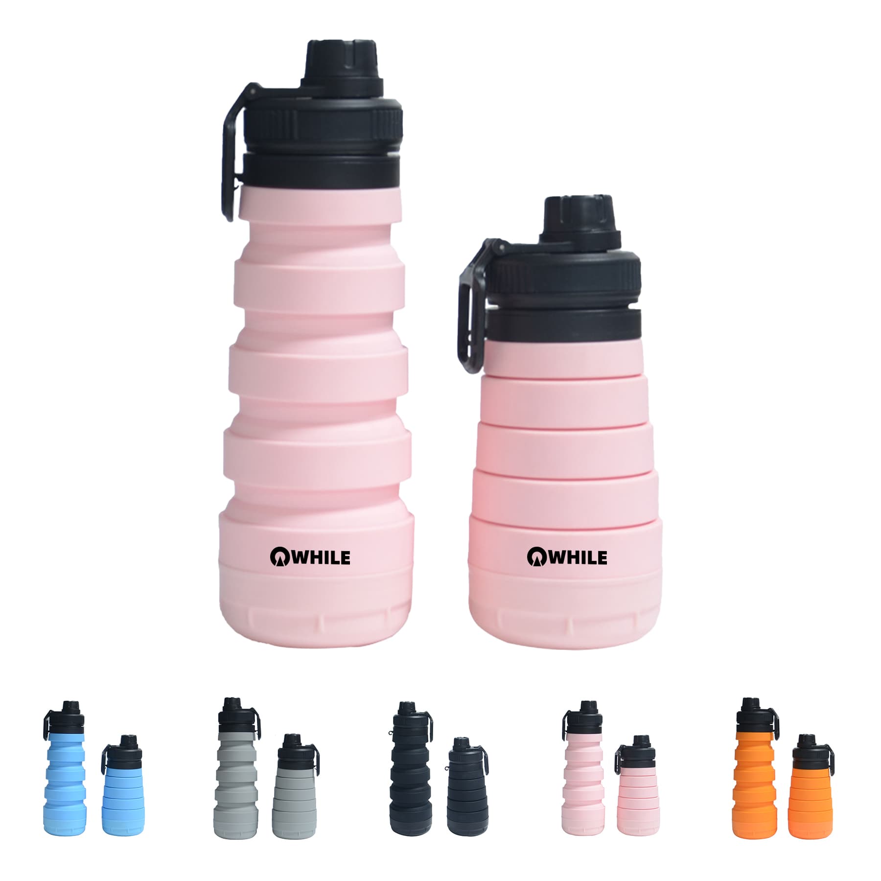 25 Oz Collapsible Water Bottle With Spill Storage Box