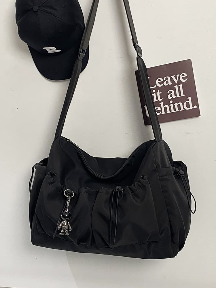 Nylon Large capacity Crossbody bag With Astronaut Pendant