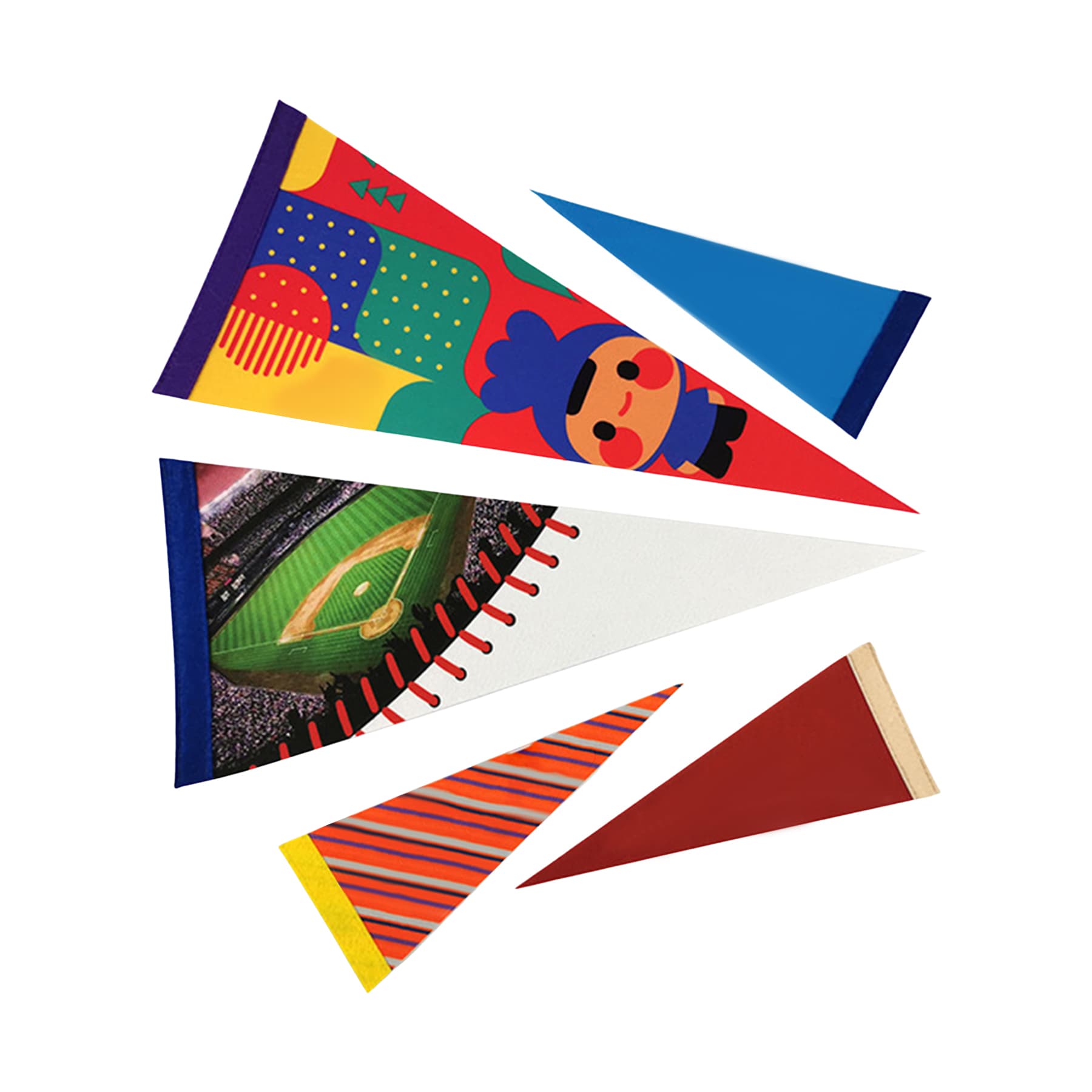 Felt Fabric Triangle Flag Advertising Banner Custom Logo