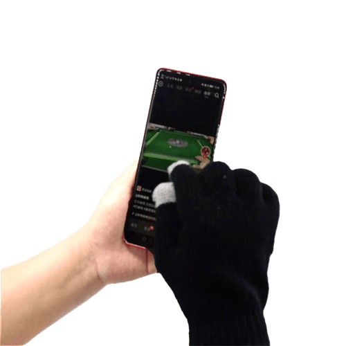 Full Color Winter Knit Texting Touchscreen Gloves