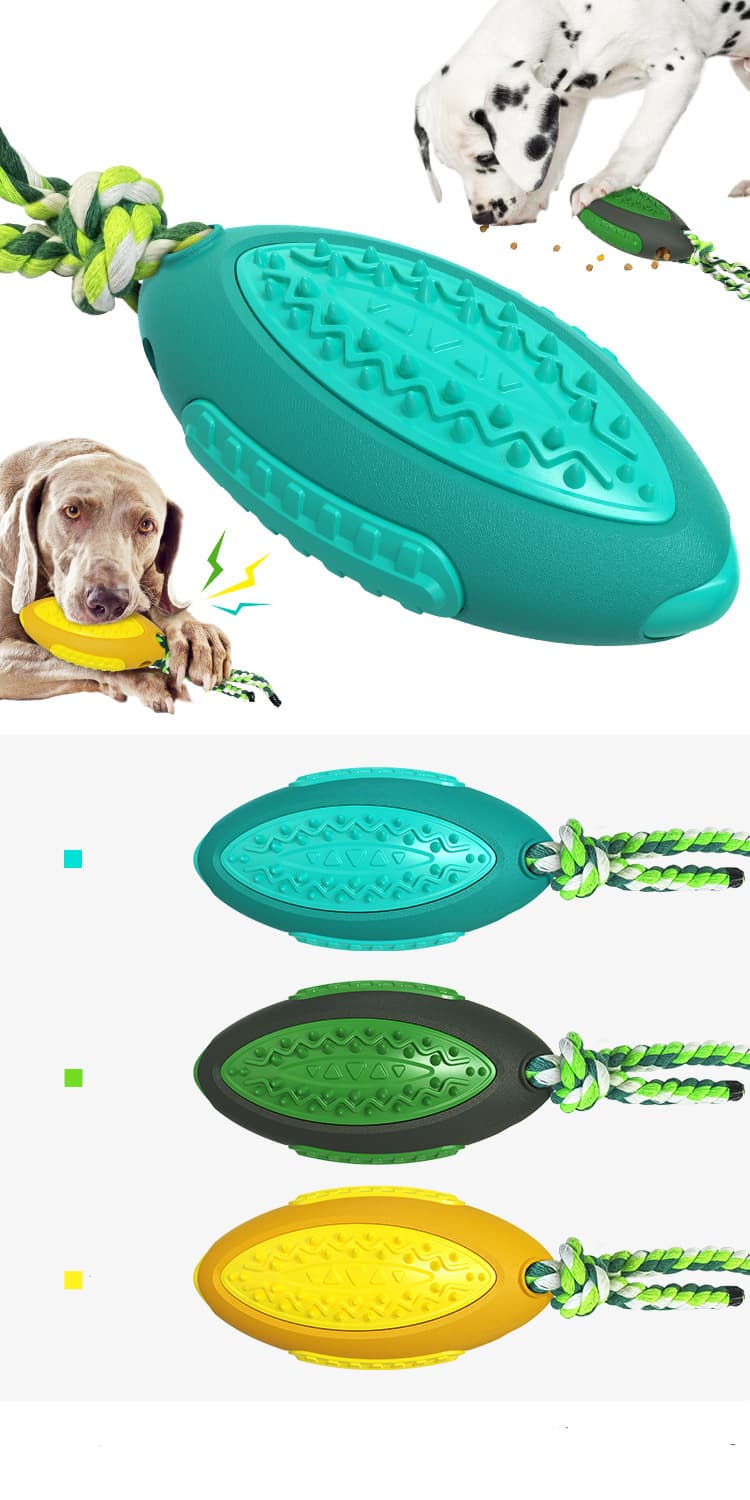 Tpr Puzzle Treat Dog Toys Blue Green Yellow