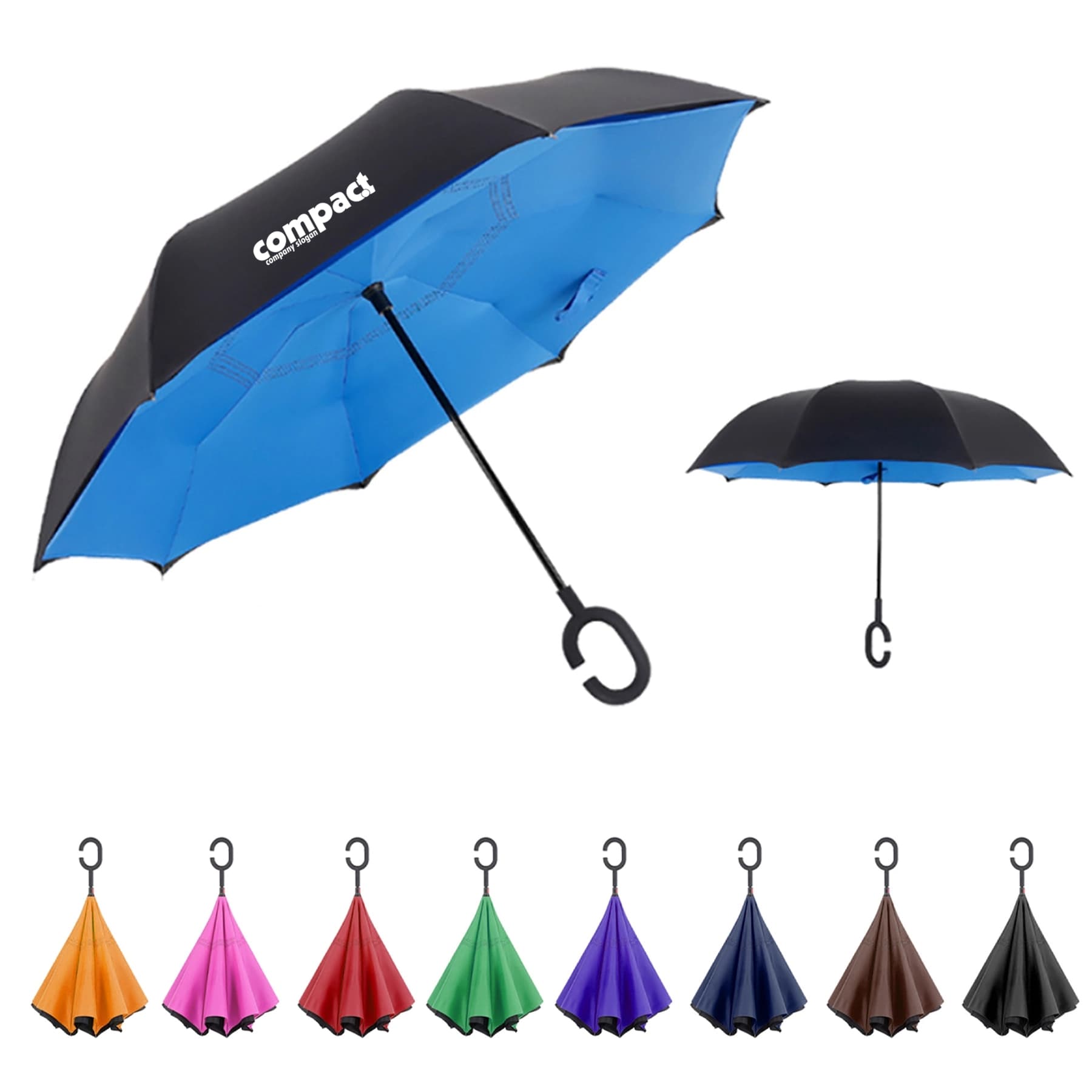 C-Shaped Handle Reverse Umbrella
