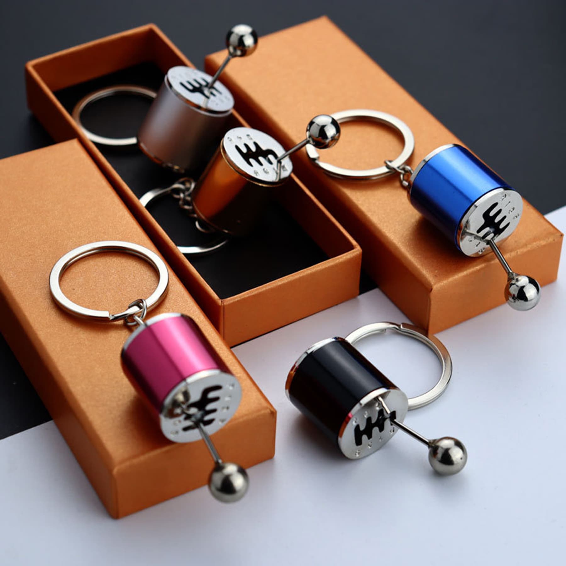 Gear shift keychain, car caliper model small gift, stress relief toy