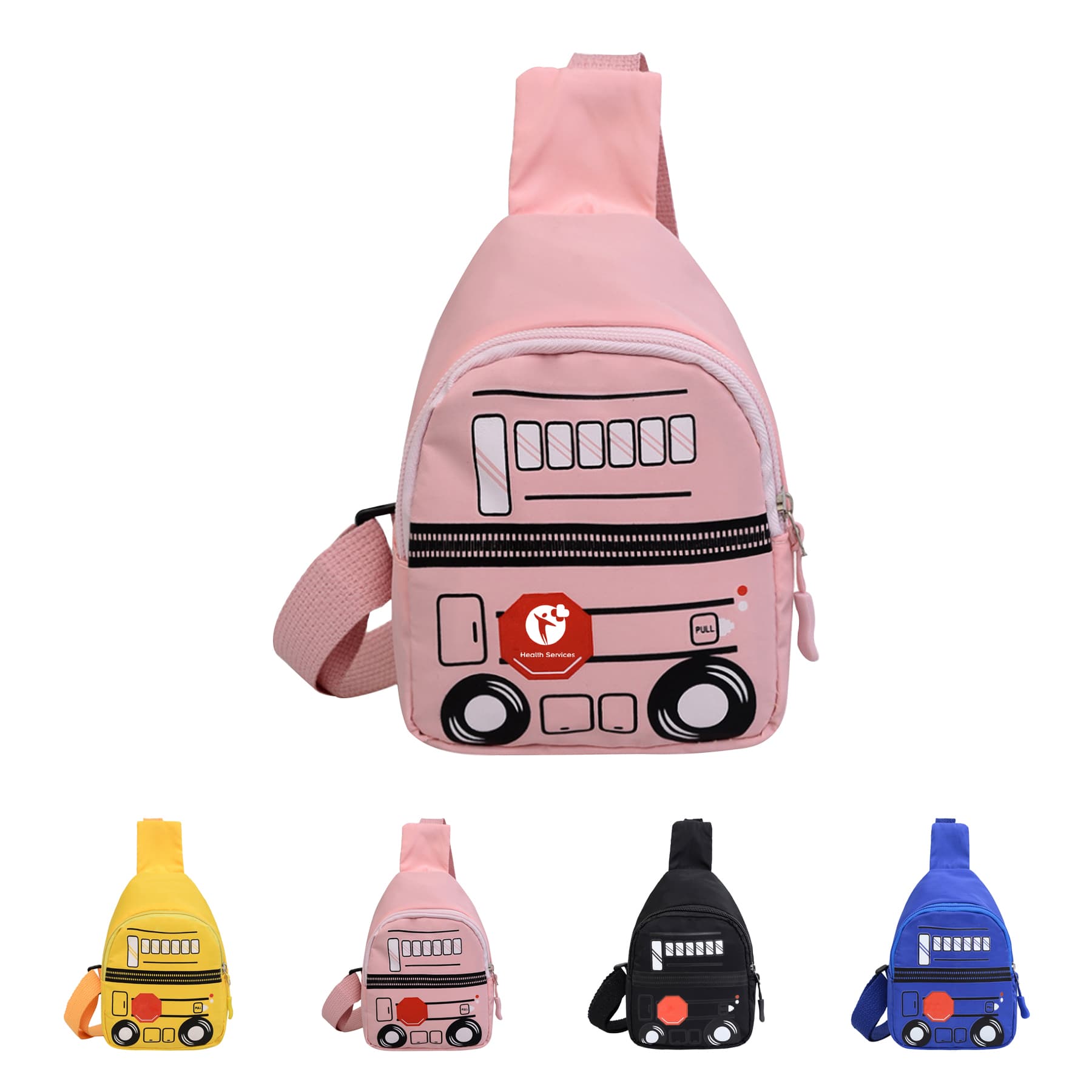 Nylon Car Pattern Crossbody Bag for Kids