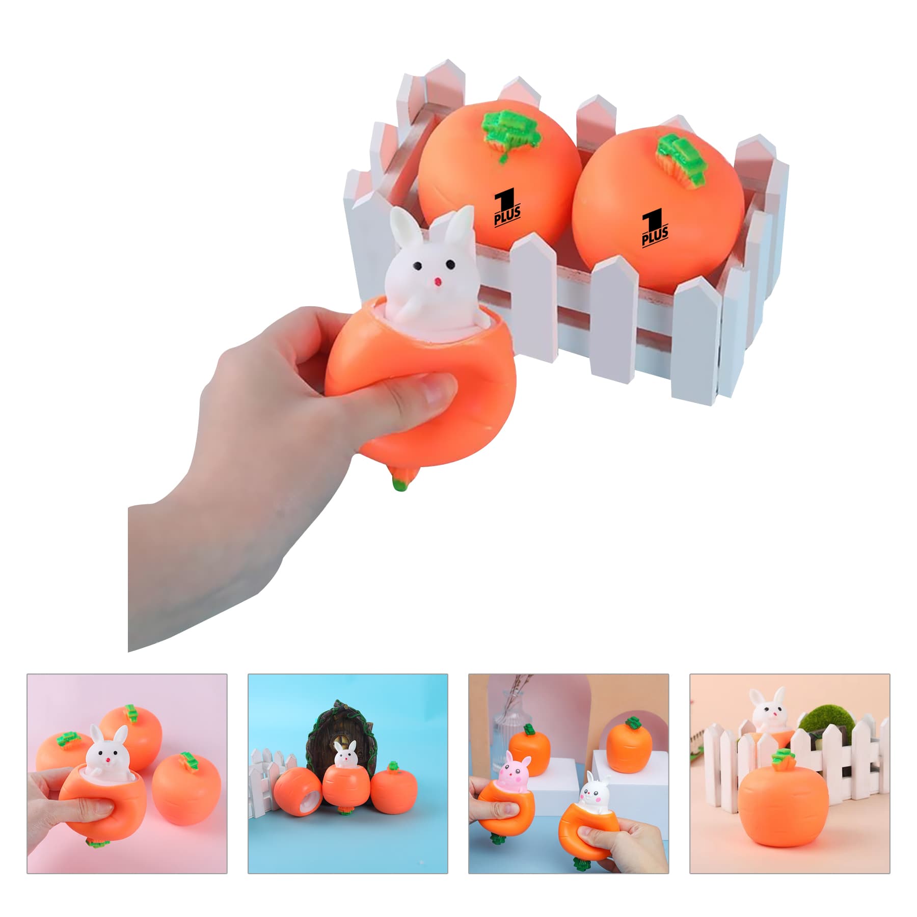 Carrot Cup Cute Rabbit Squishy Squeeze Toys