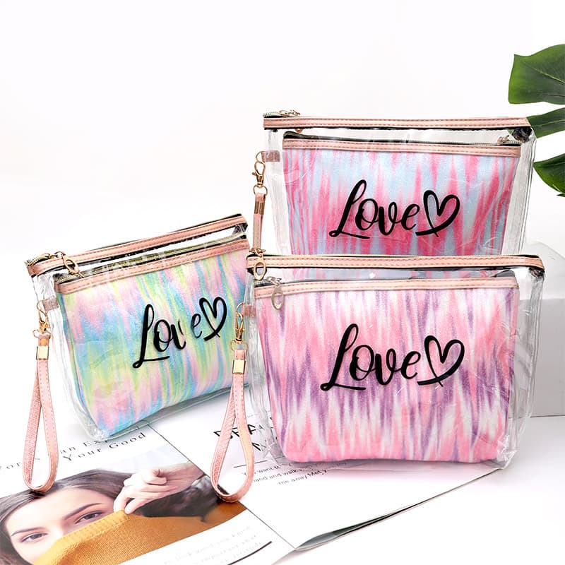 Pvc Travel Cosmetic 2 In 1 Bag