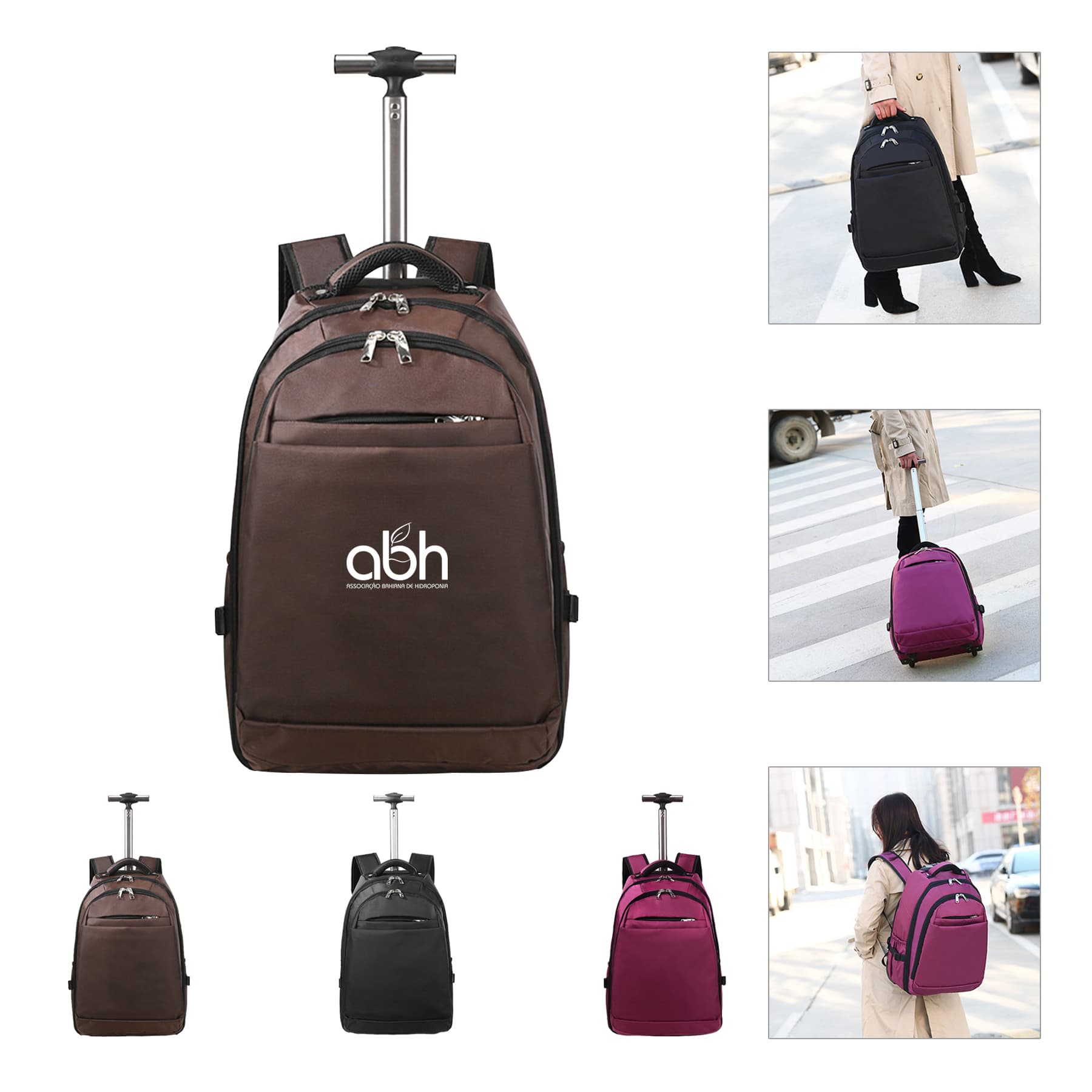 20 Inch Rolling Backpack with Wheels