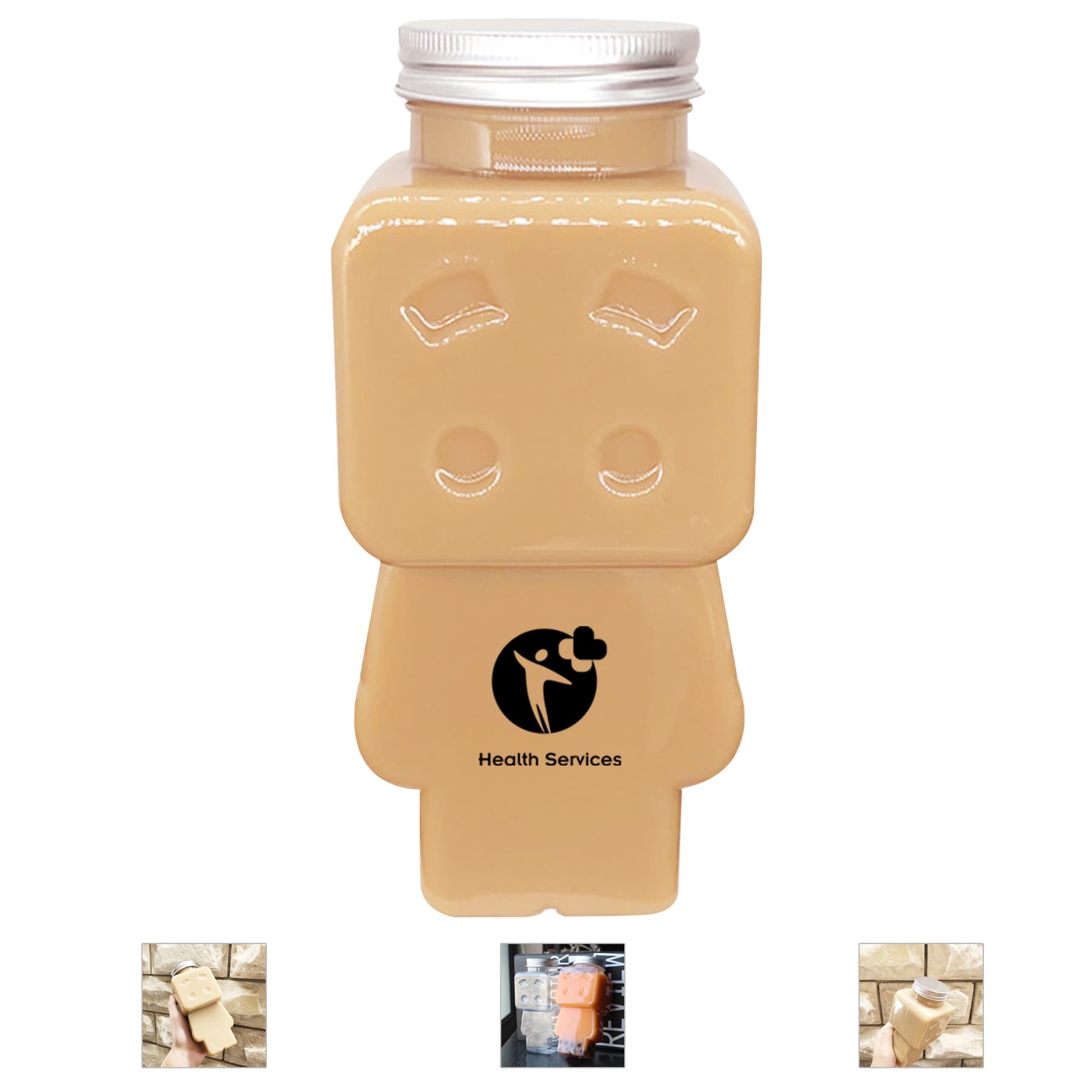 Food Grade Transparent Pet Juice Drink Puppet Plastic Bottle