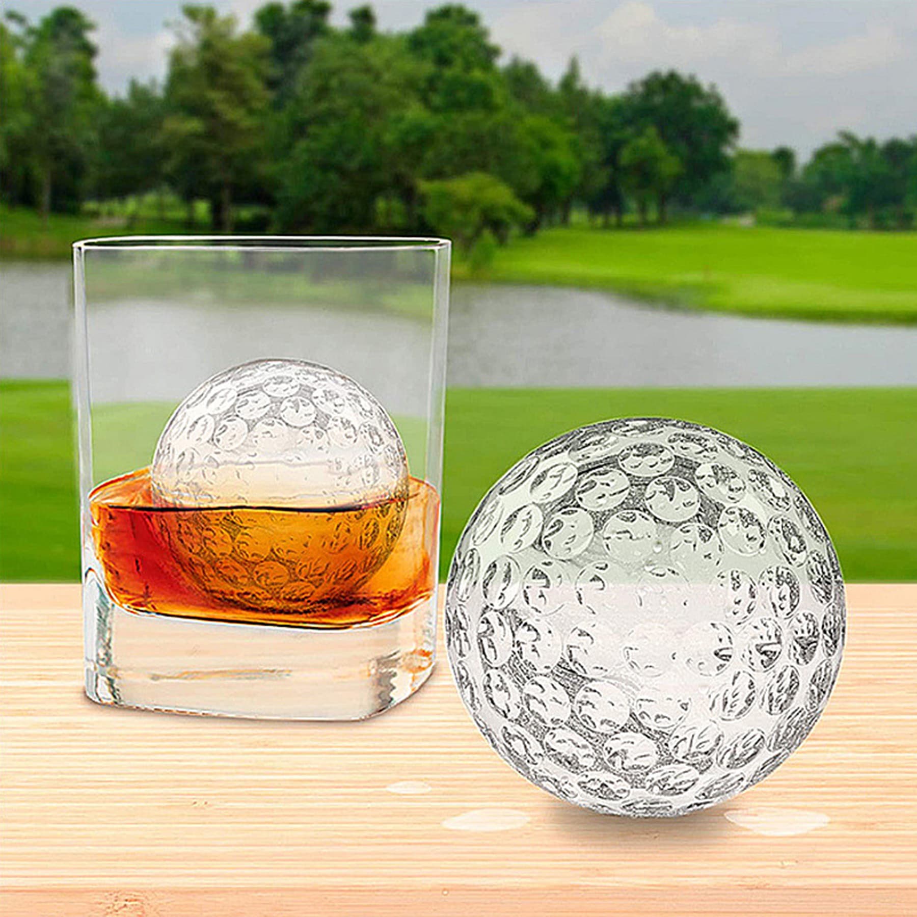 Flexible Silicone Tray Golf Ball Whiskey Ice Mold