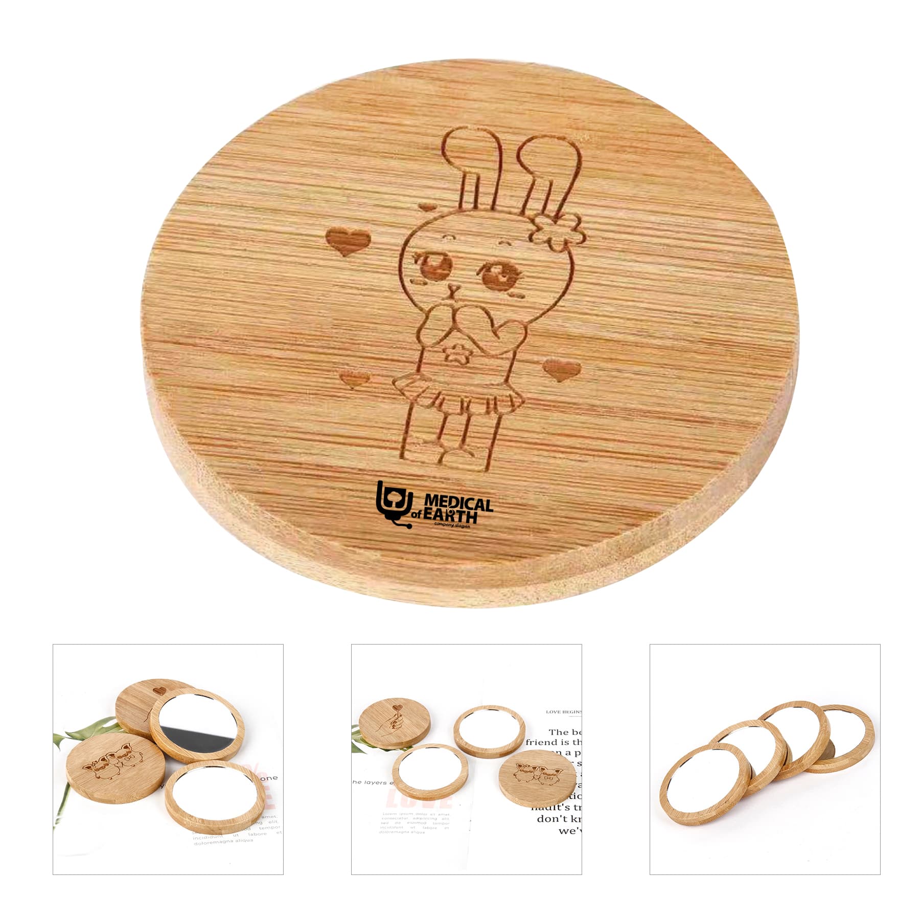 Round Bamboo Mirror