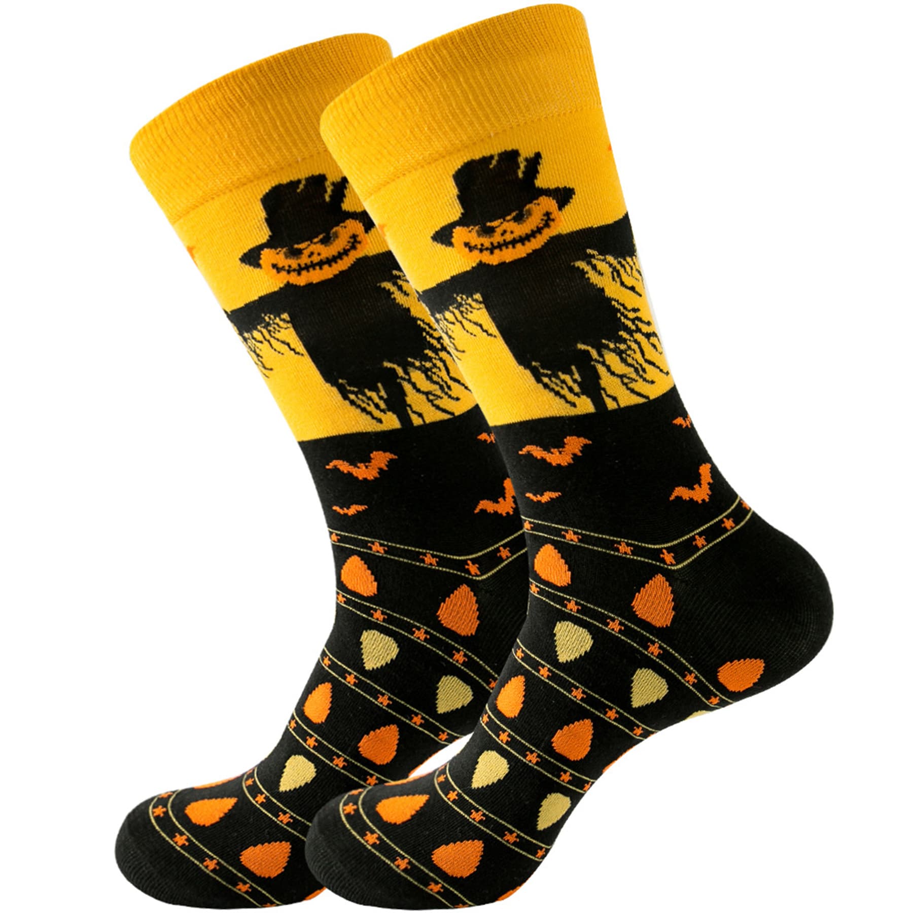 Autumn Winter New Trendy Socks Halloween Men Skull Alien Women Pumpkin Monster Mid Tube Bat