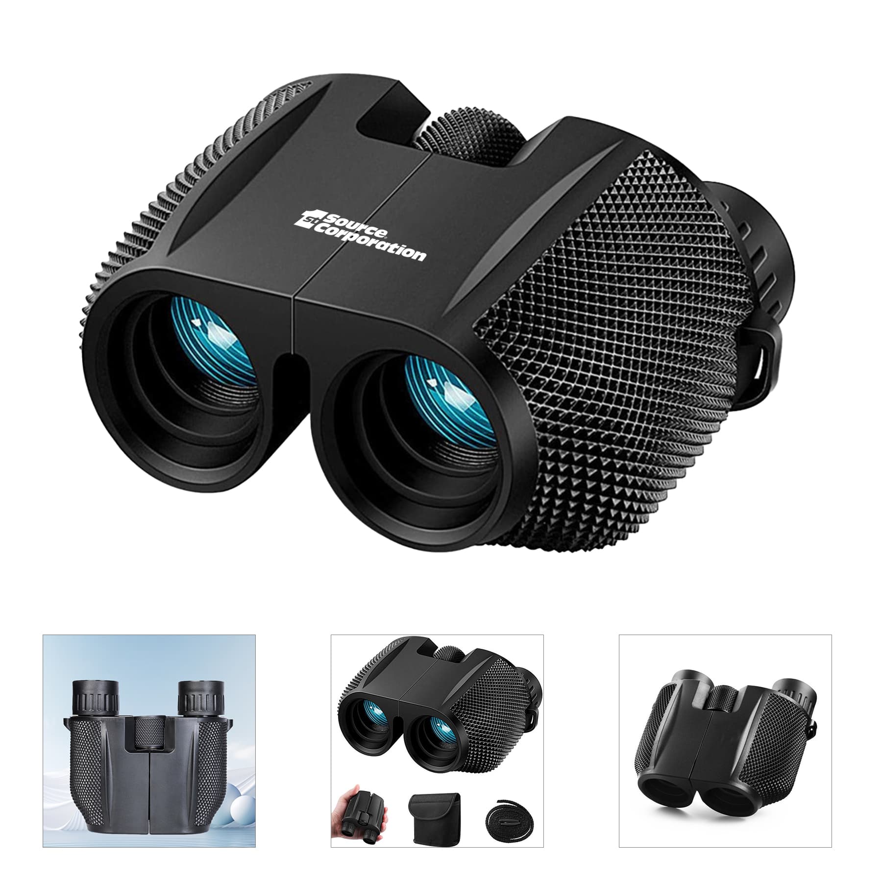 10x25 Compact Binoculars with carry bag