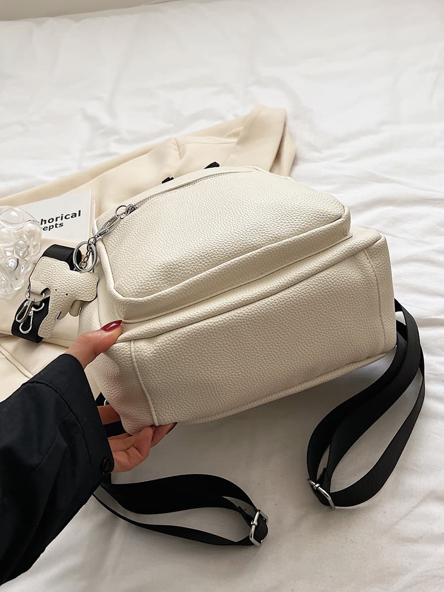 PU leather Large-capacity casual compact backpack