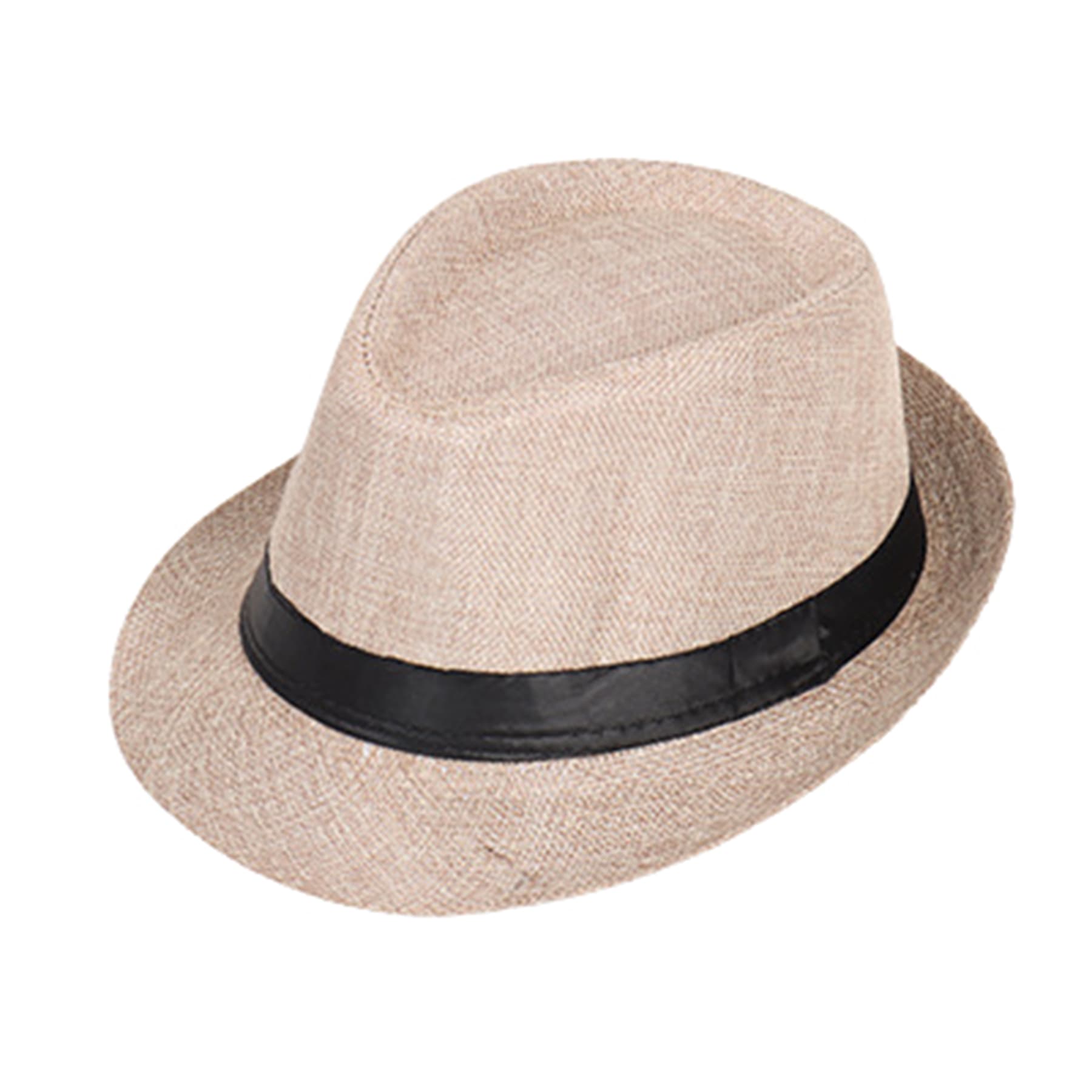 Solid Color Linen Rolled Brim Sun Hat