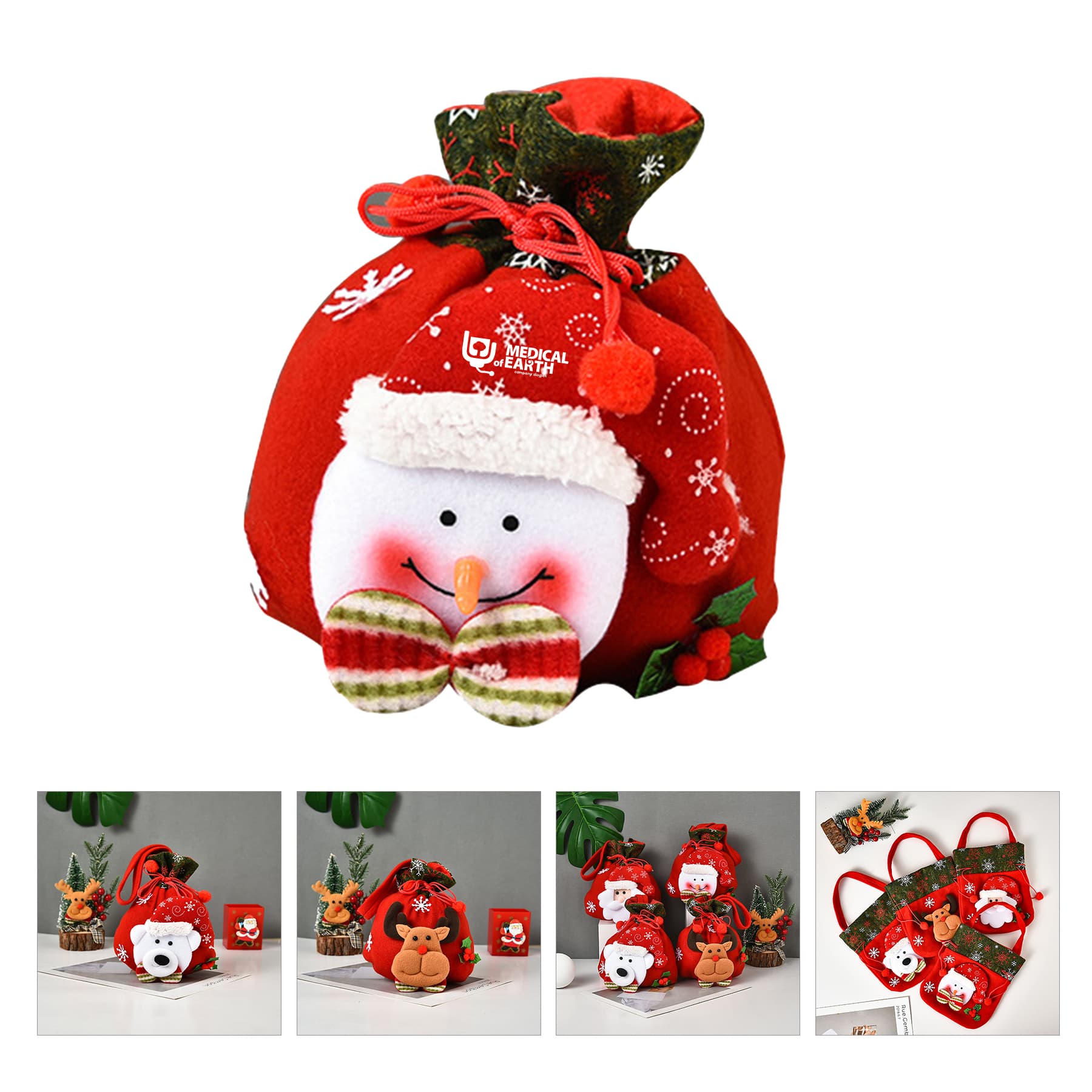 Happy Christmas Apple Bag