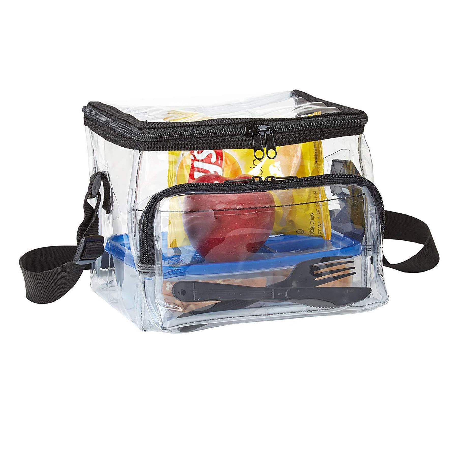 Clear PVC Crossbody Lunch Tote