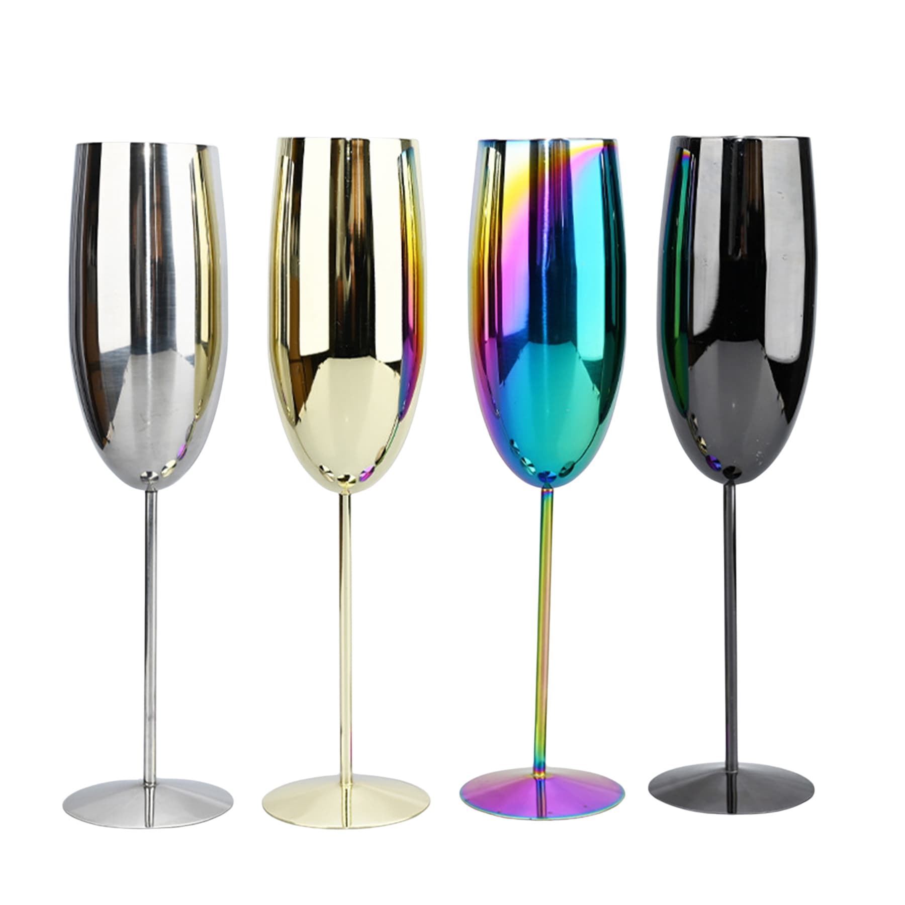 Stainless steel champagne glass