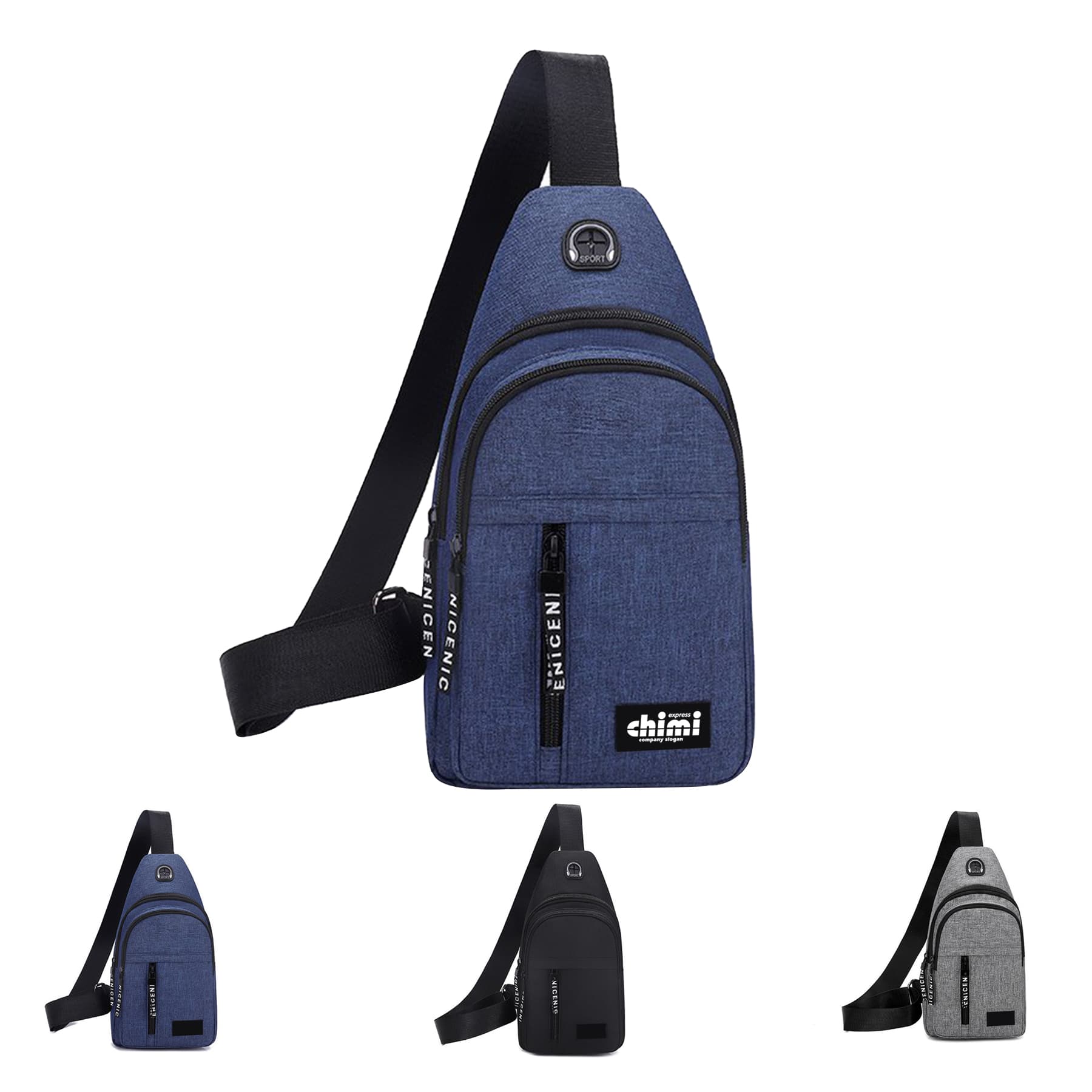 Stylish Sling Backpack W/Headphone Hole
