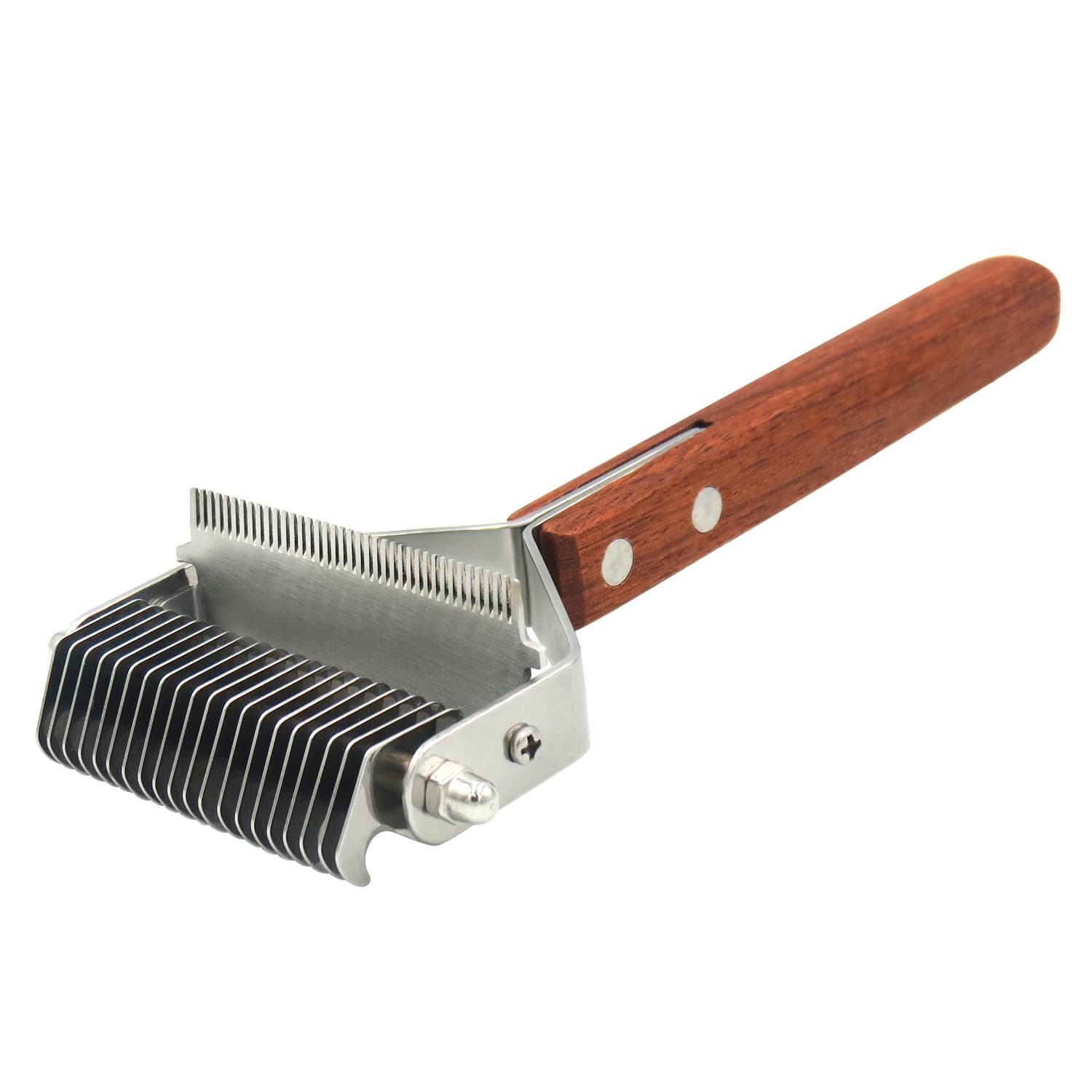Pet Open Knot Comb Wooden Handle