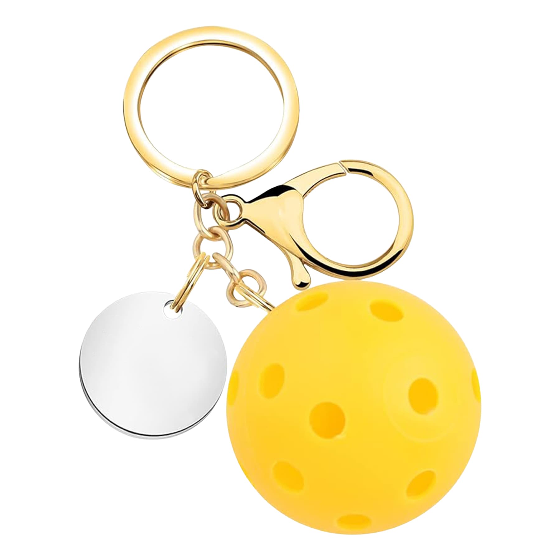 Hot-Selling Pickleball Stainless Steel Keychain Sports Gifts Outdoor Fitness Keychain Pendant