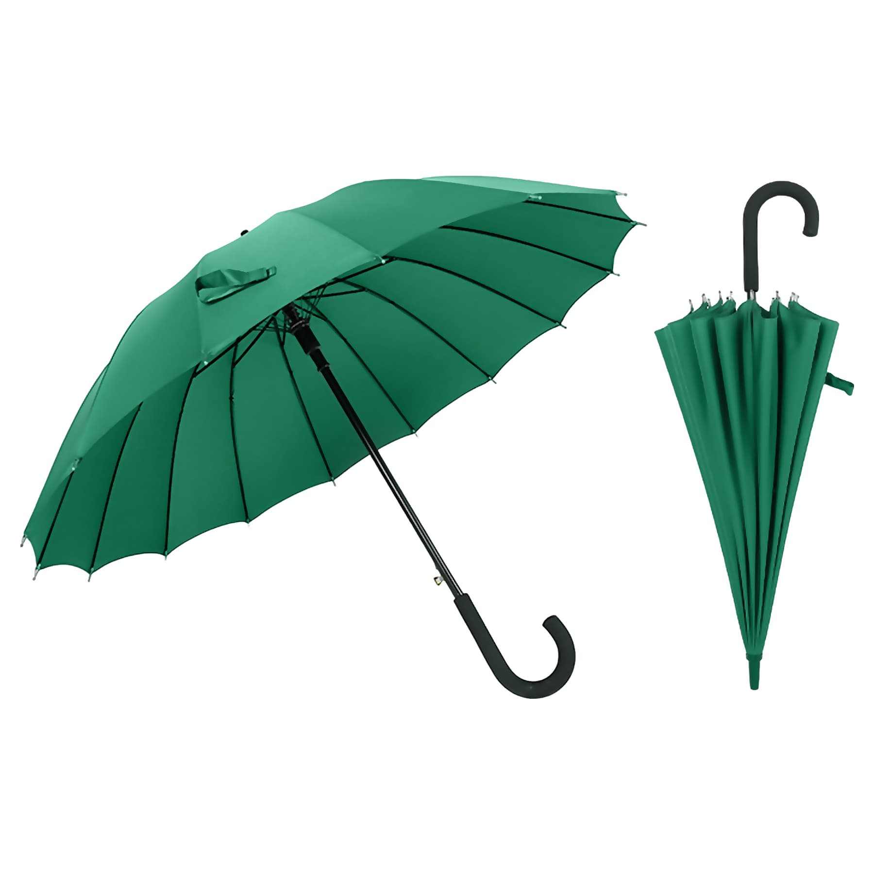 Vintage Umbrella with Leather Handle