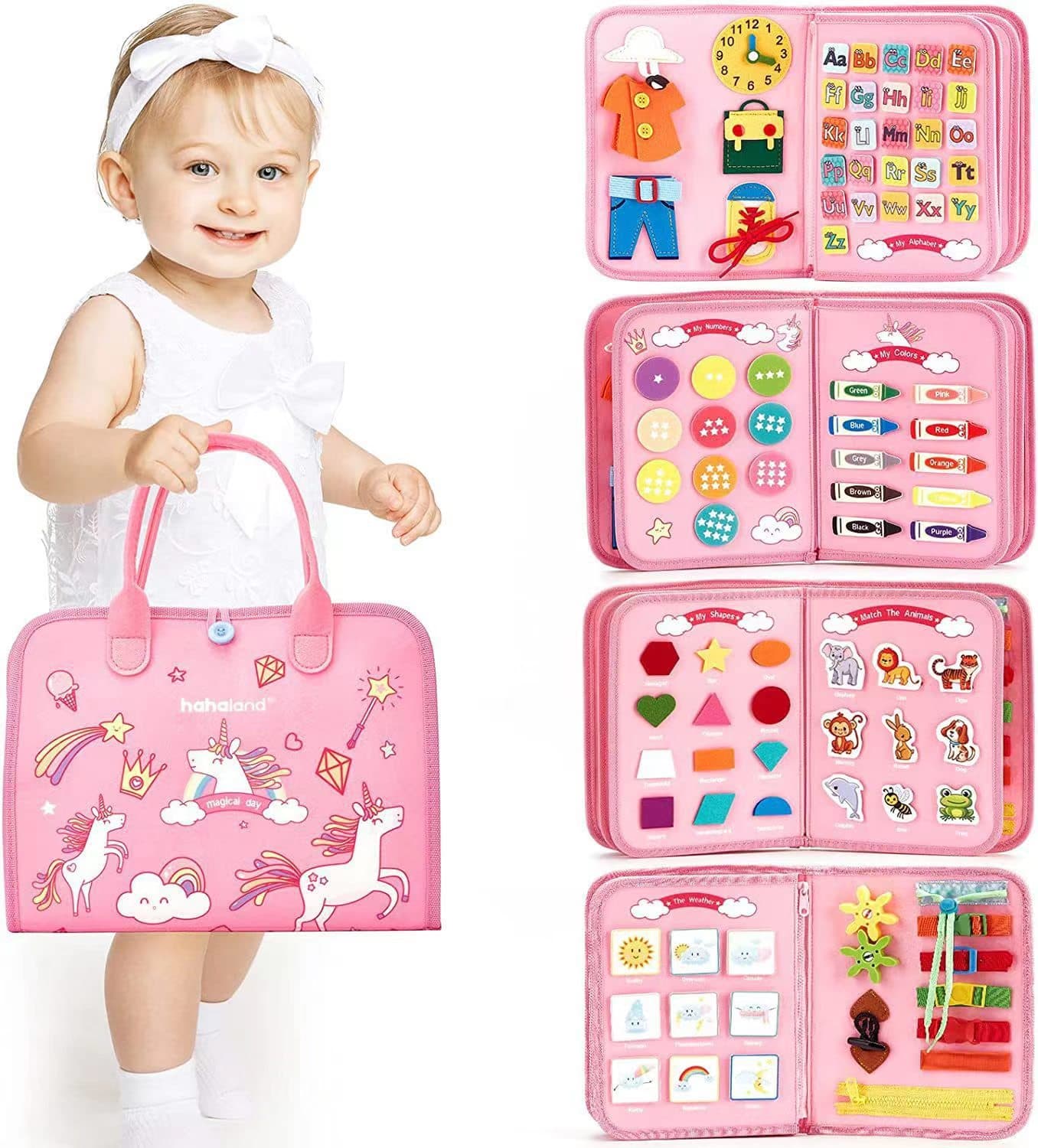Busy Board - 7 in 1 Toddler Learning Activities Toys