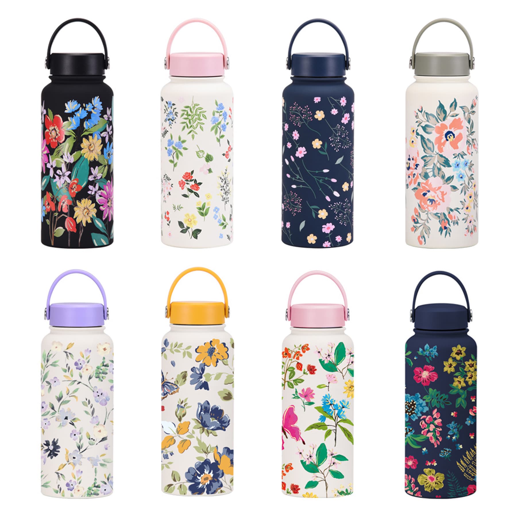 Full-color custom 1-liter stainless steel water bottle