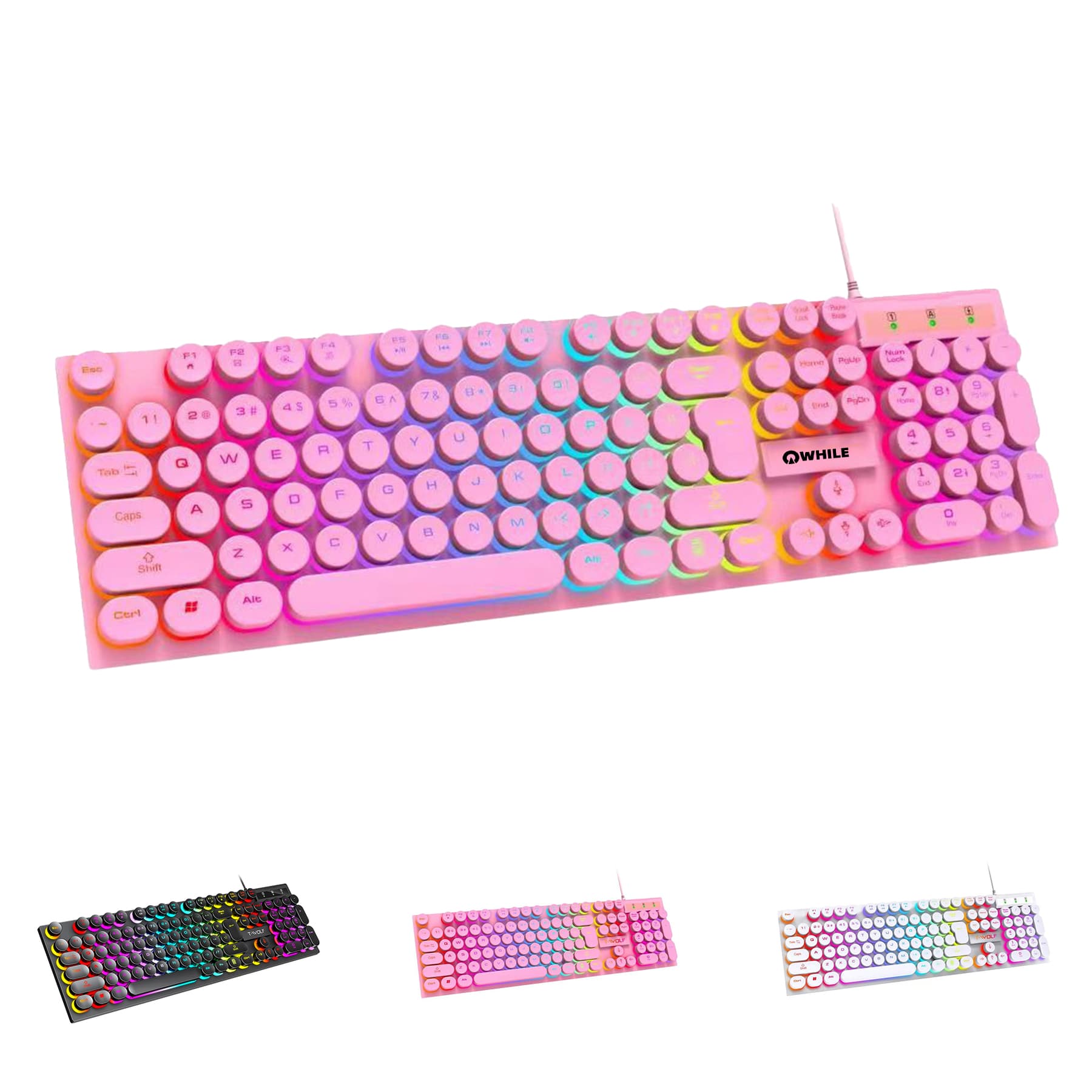 Mechanical Gaming Wired RGB Backlit USB Keyboard