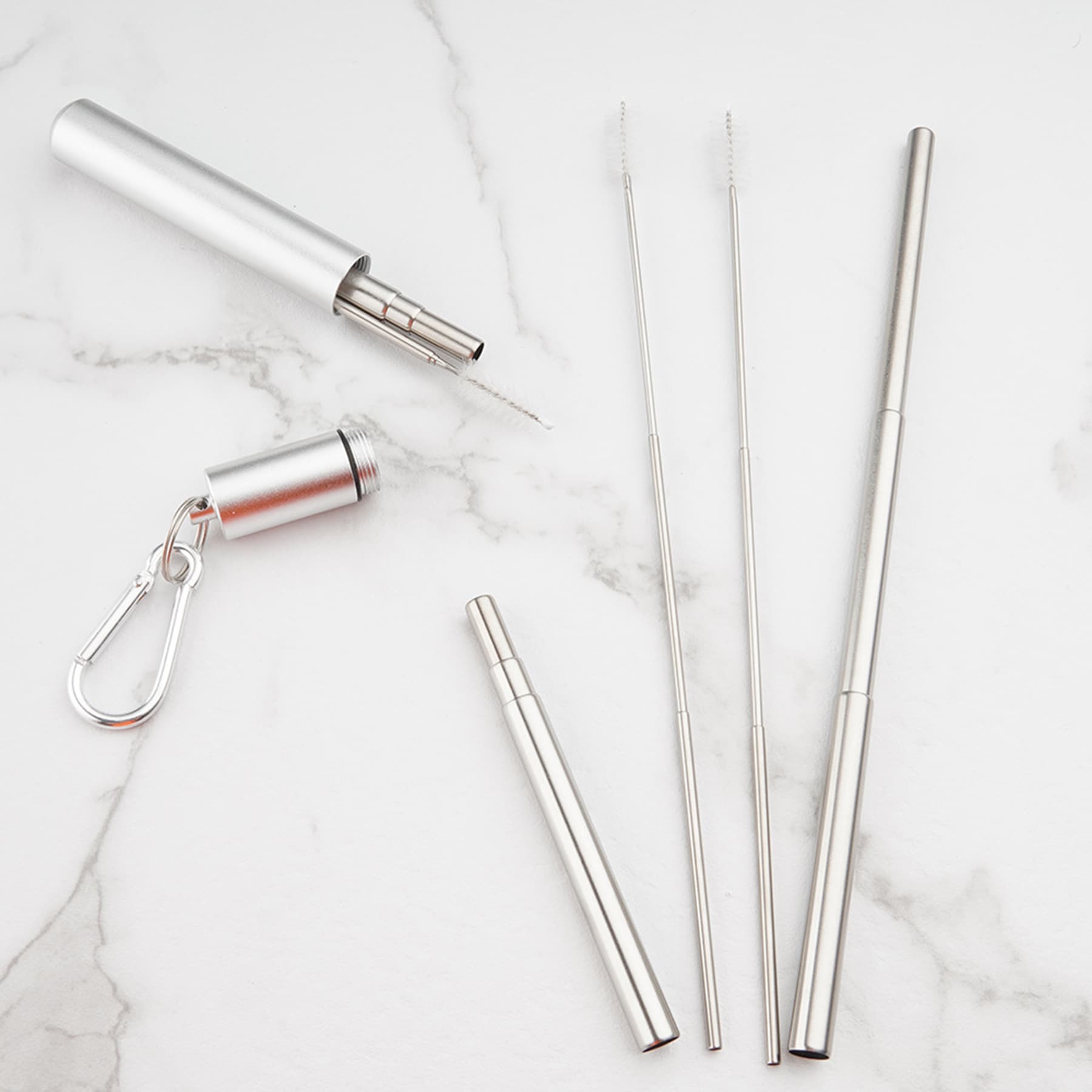 Stainless Steel Telescopic Straw Set