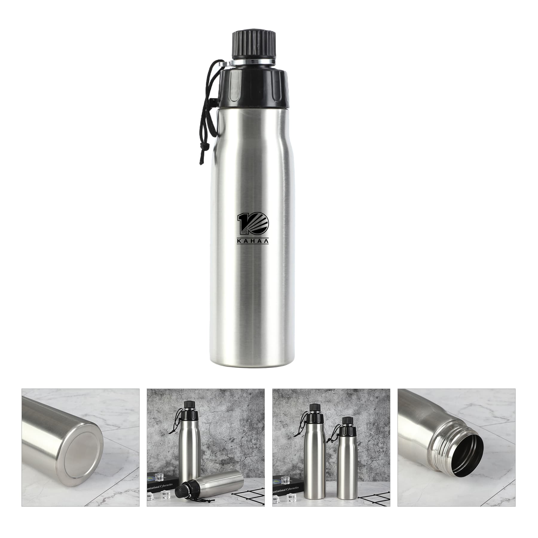 Handle Vacuum Stainless Steel Water Bottle