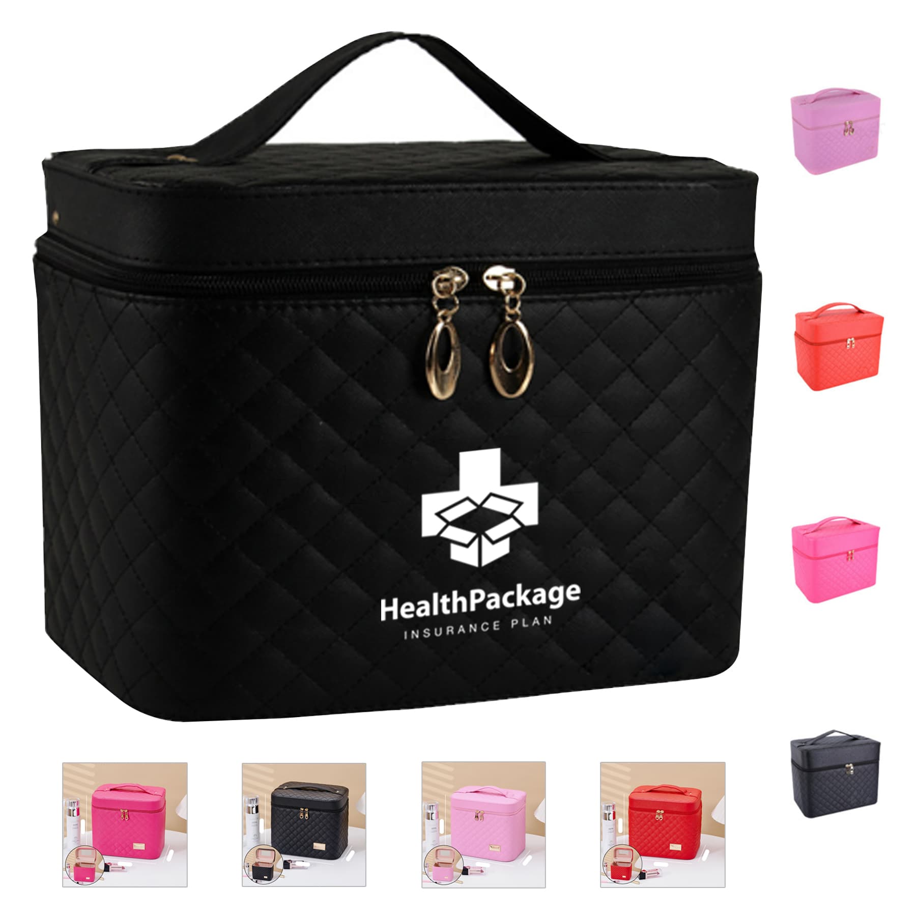 Cosmetic Travel Bag Checkered Makeup Bag