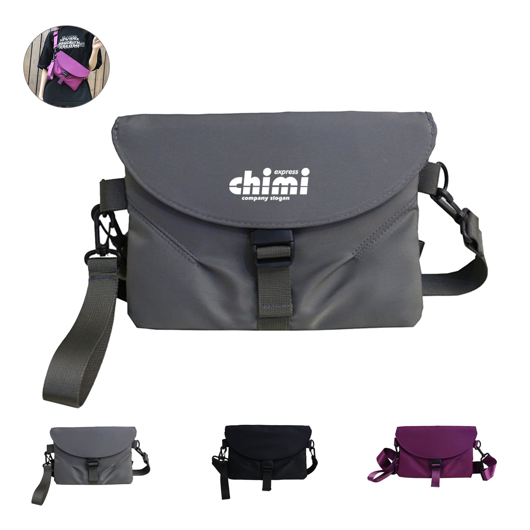 Casual Fashion Solid Color Waterproof Phone Pouch Fan