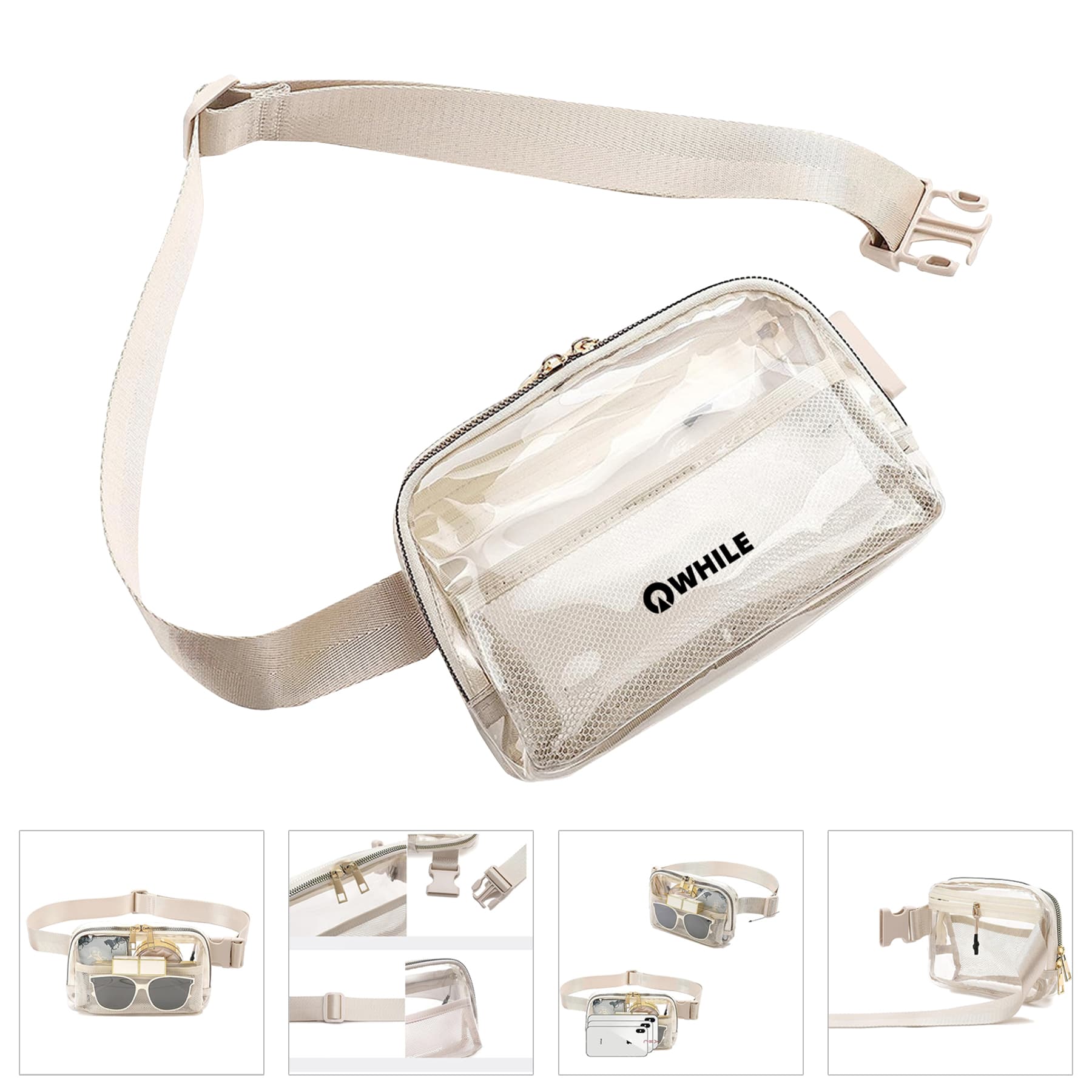 PVC Stadium Approved Adjustable Strap Clear Belt Bag