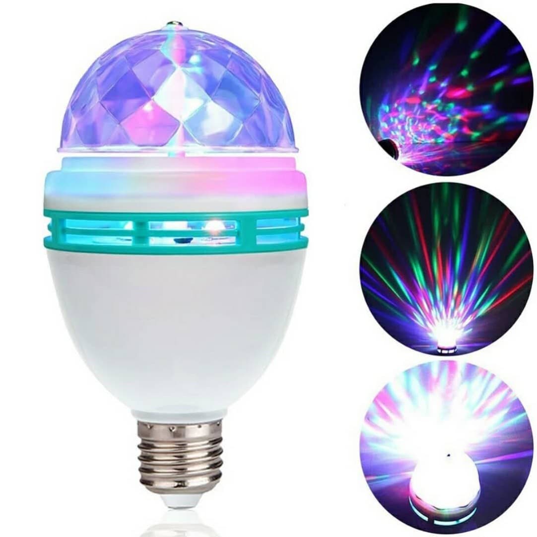 Rotating Party RGB Bulb Light