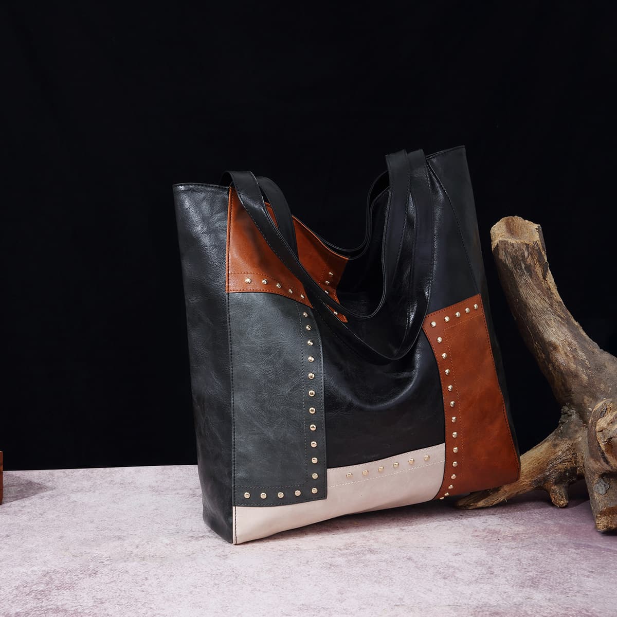 Large PU leather Tote Shoulder Bag