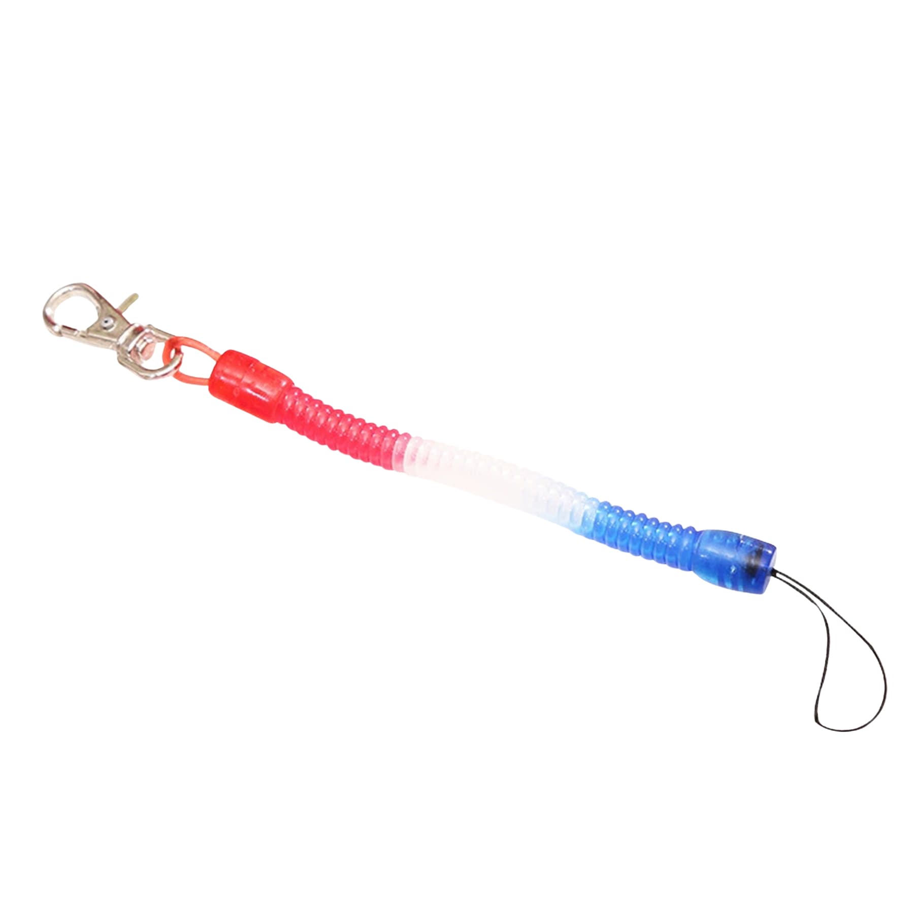 Custom Spring Plastic Roll Rope Lanyard Keychain