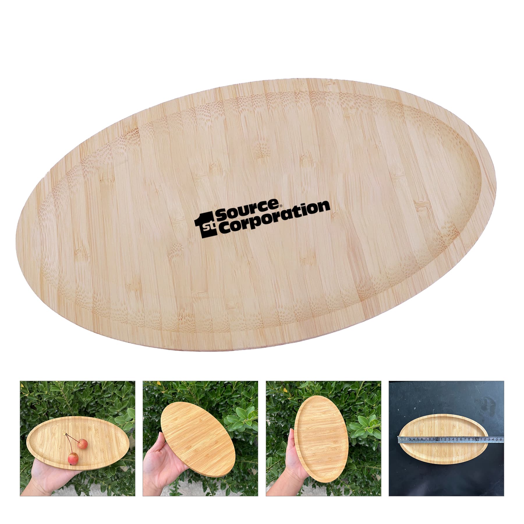 Wooden Oval Fruit Food Plate